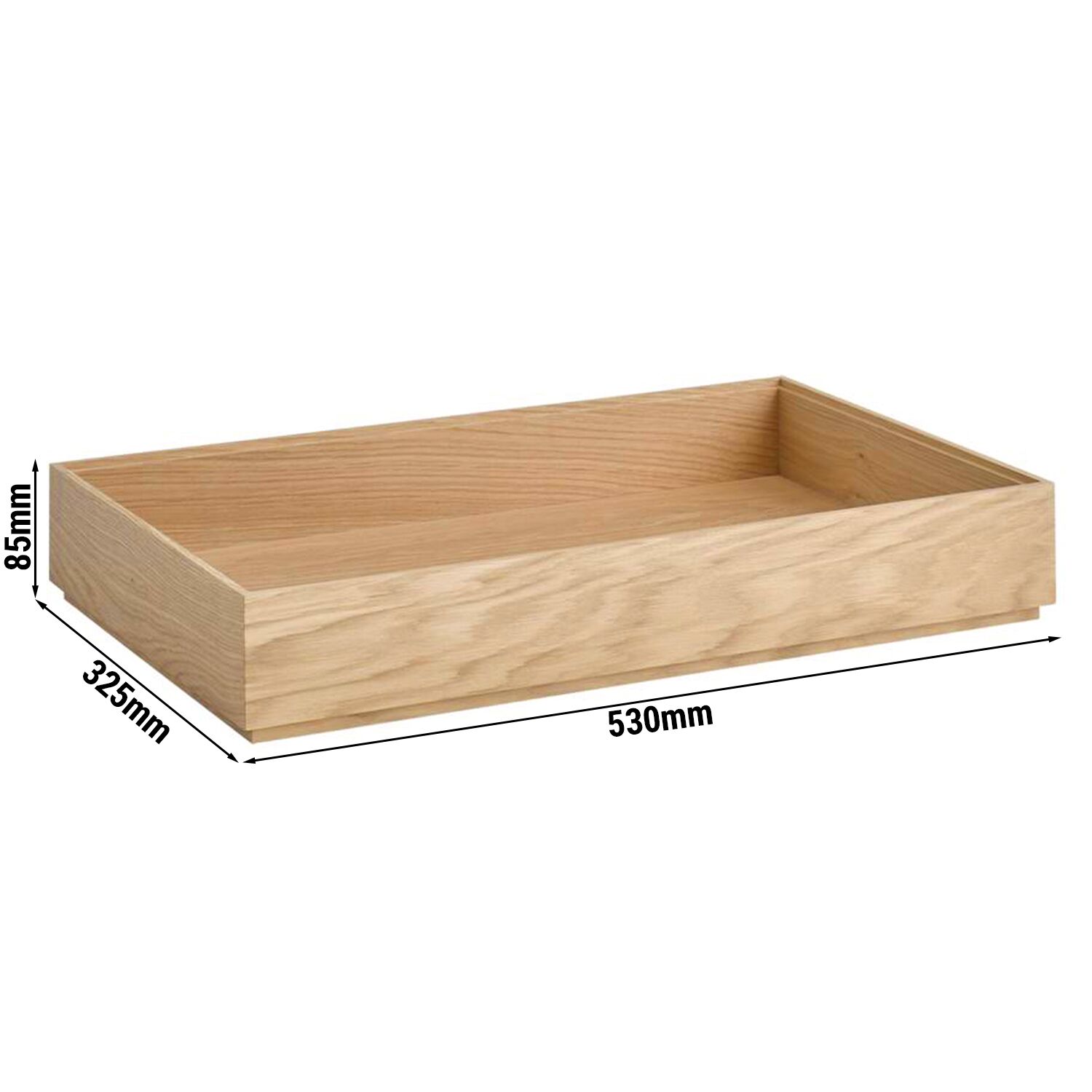 Caisse pour buffet - VALO - Bois d’acacia - Brun - Hauteur:85mm - compatible avec GN 1/1