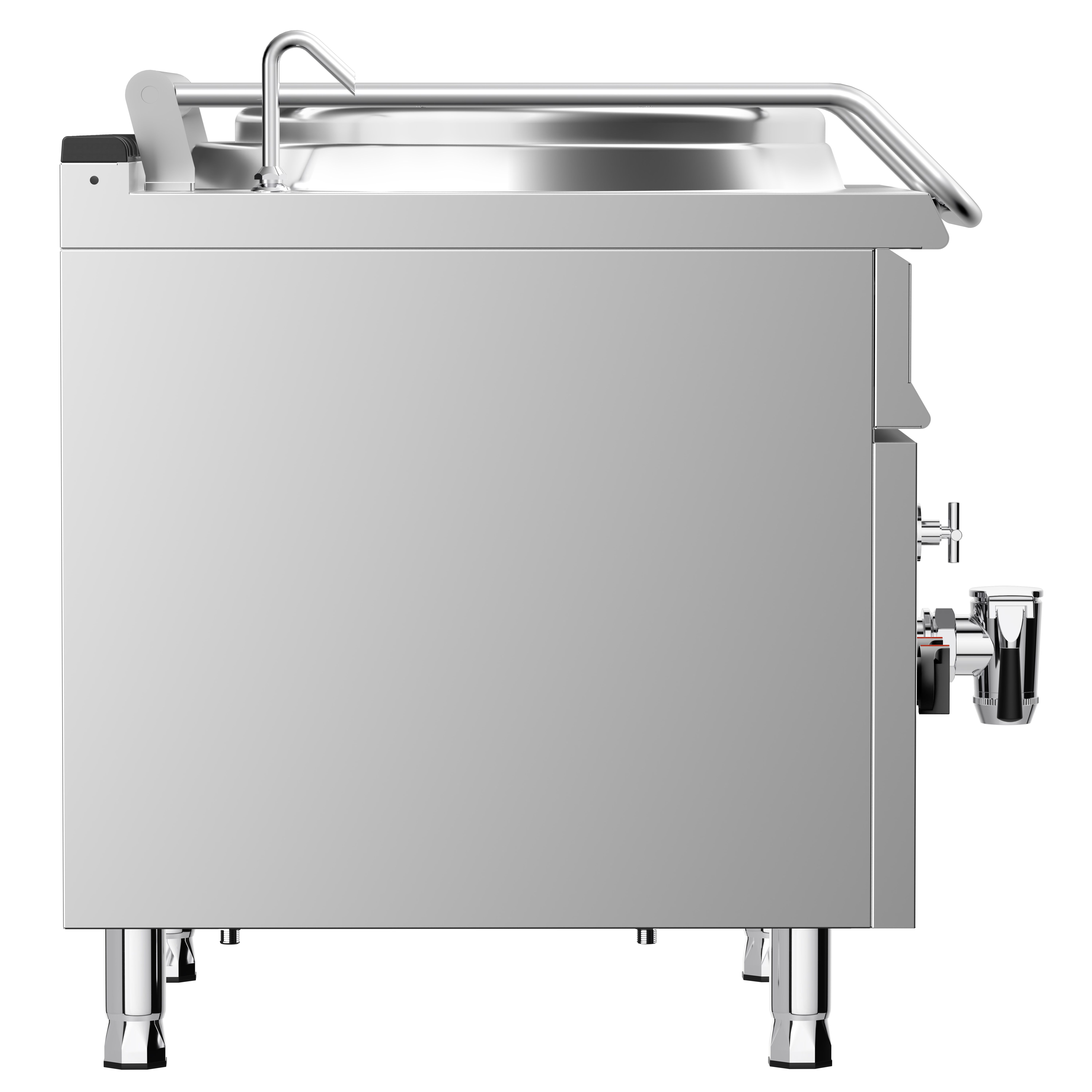 Marmite électrique de cuisson - 150 litres - 12 kW - chauffage indirect - avec arrivée d’eau et robinet de vidange