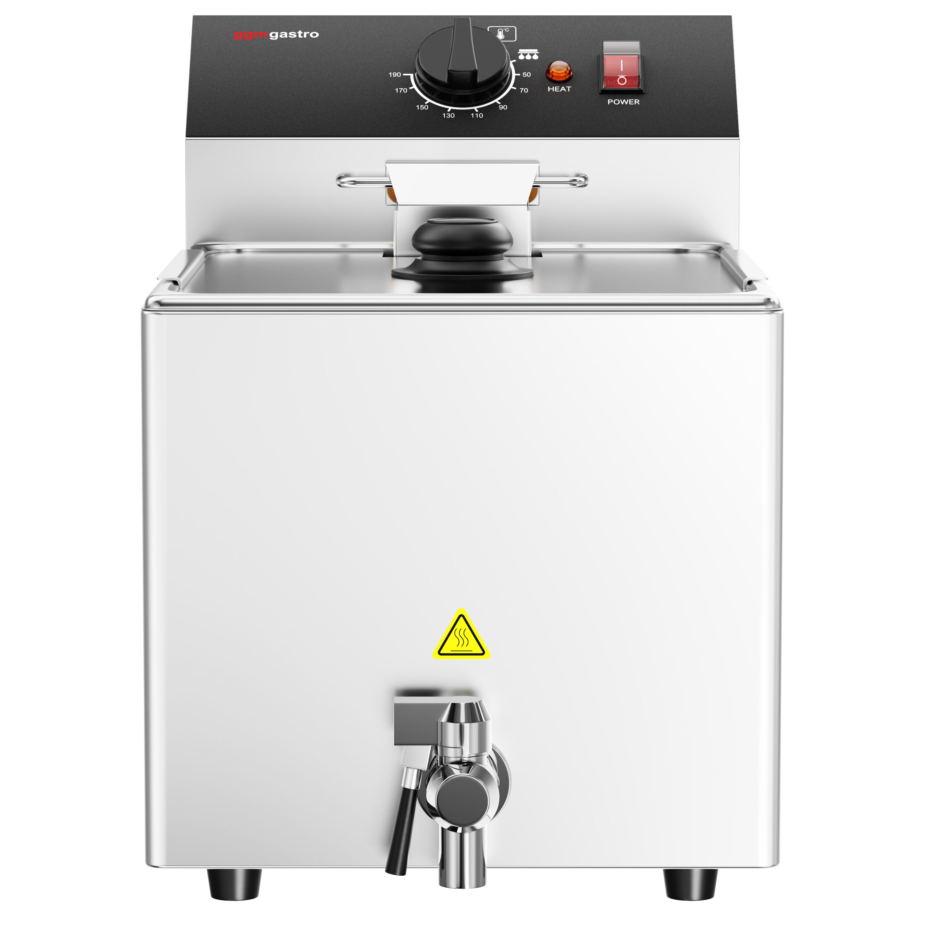 Friteuse électrique – 12 litres – 3,25 kW – avec robinet de vidange