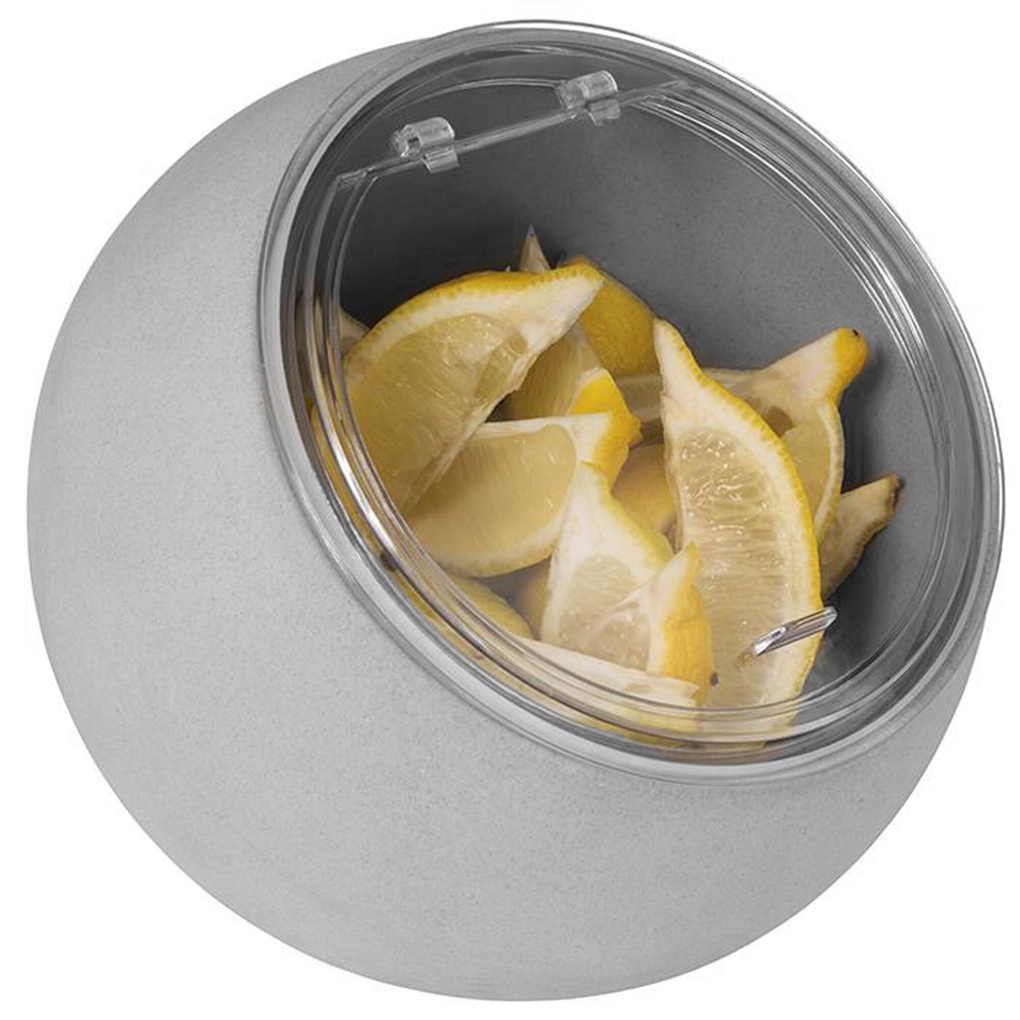 Set de service MOON - Mélamine - 0,8L - carré - 190x190mm - Profondeur : 175mm - Gris