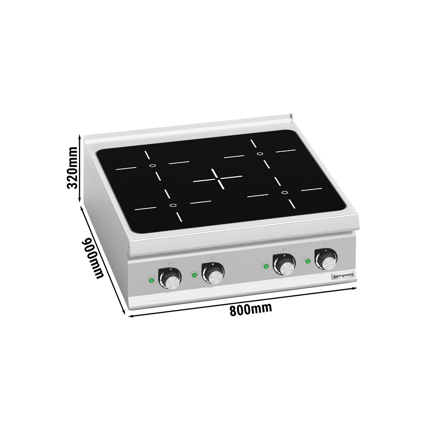Countertop Induction Hob - 20kW - 4 zones