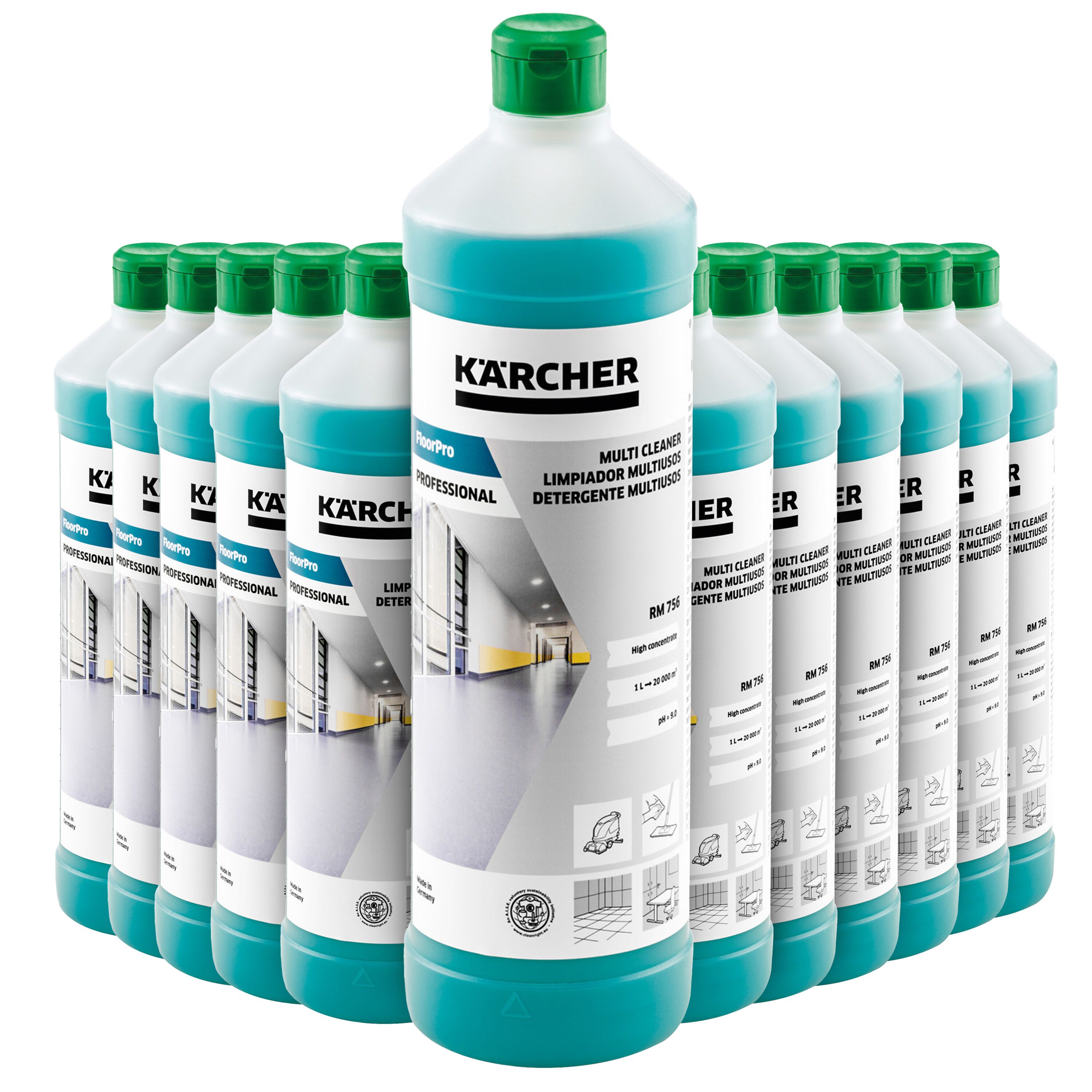 (12 pièces) Kärcher | FloorPro Multi Nettoyant RM 756 - 1 litre