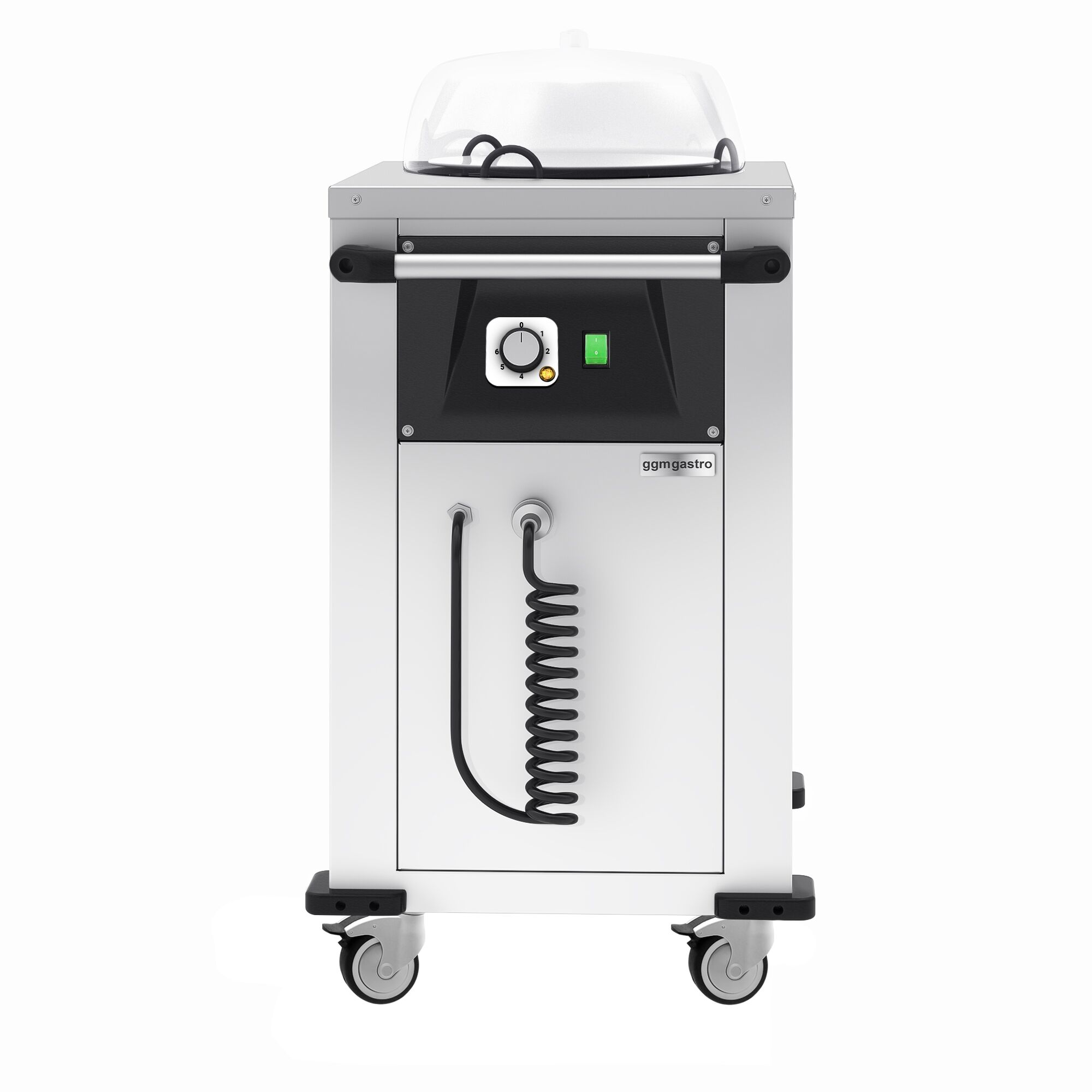 Tallriksvärmare - med värme - 1,0 kW - med hjul - 50 tallrikar - Ø 240–290 mm