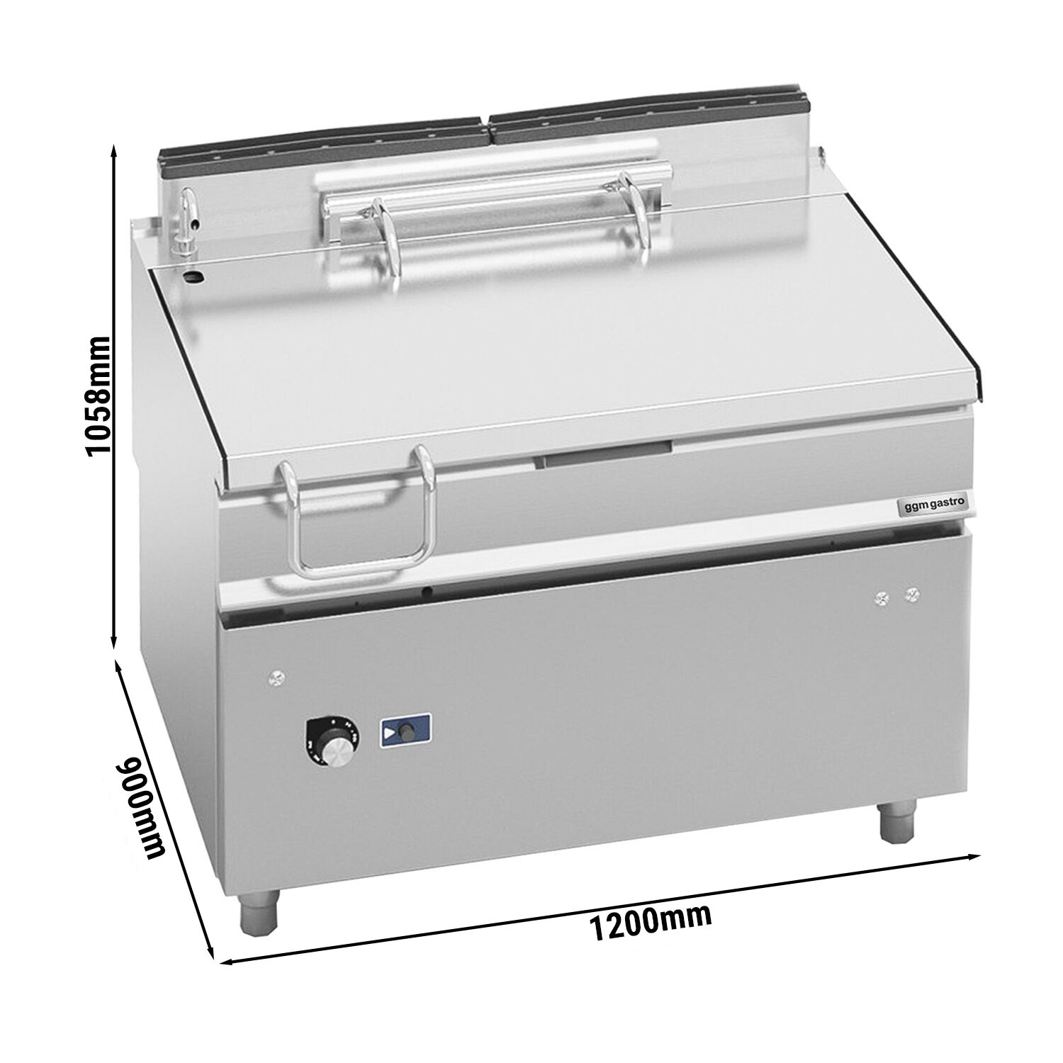 Sauteuse basculante à gaz – 120 litres – 30 kW – avec moteu