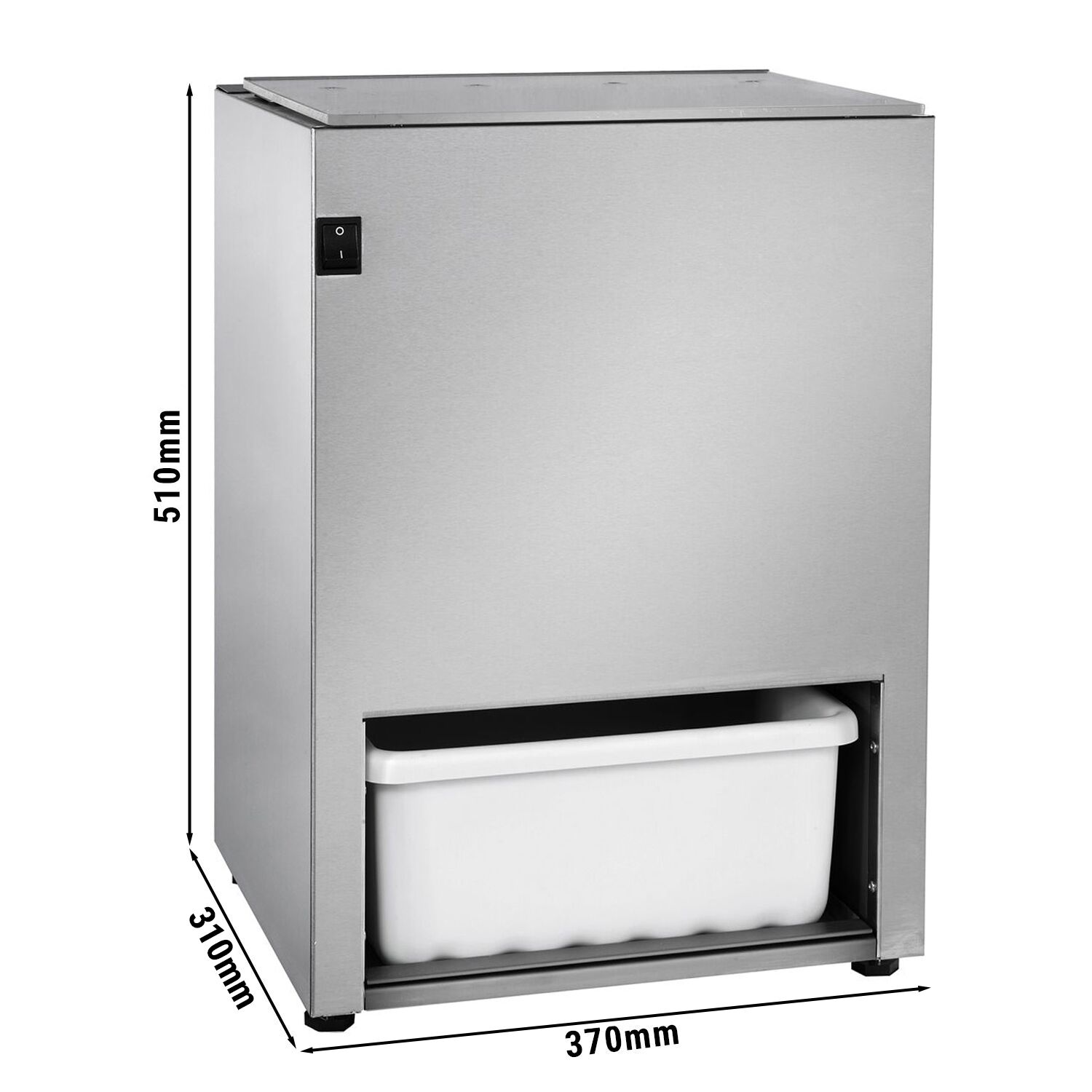 Broyeur à glace - 5,0kg/min - 140W - Acier inoxydable - bac collecteur 5,0kg
