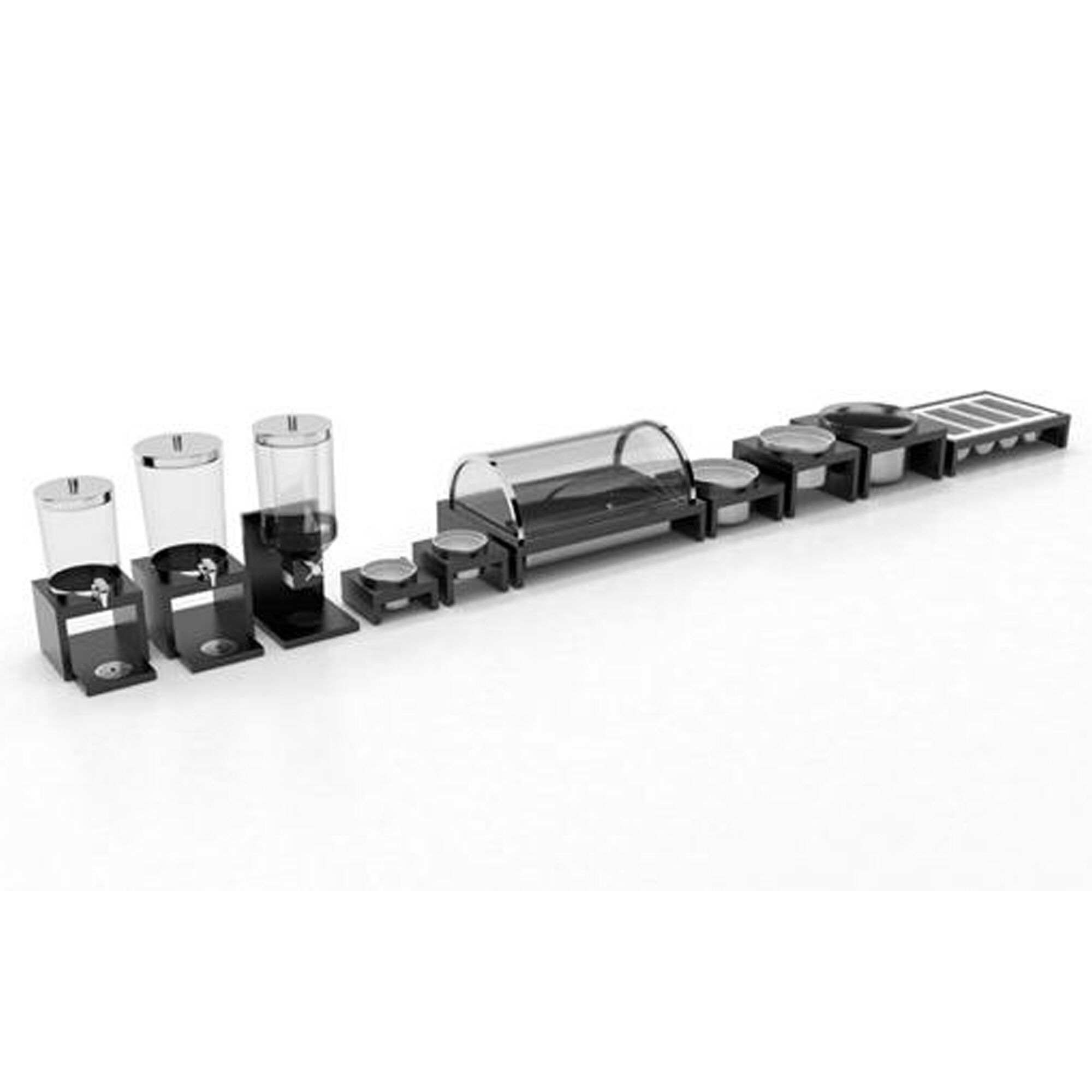 Glacière – BRIDGE – 635 × 425 mm – incl. support en bois, récipient en plastique, plateau en mélamine, accumulateur de froid & couvercle roll-top