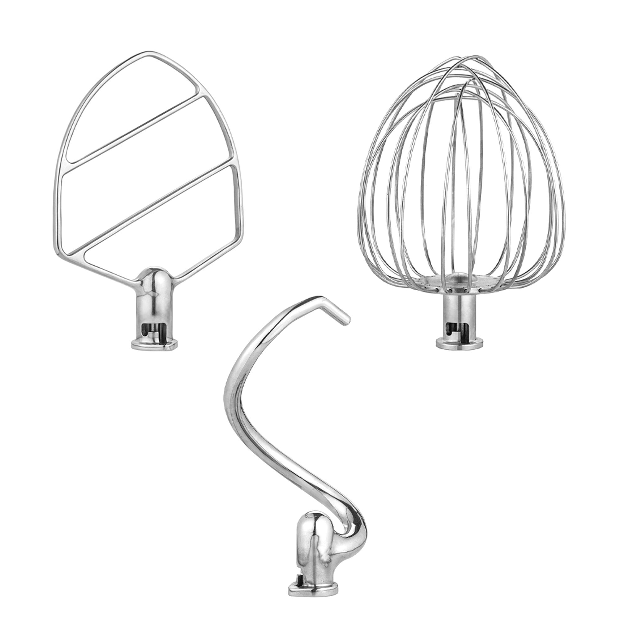 Batteur-mélangeur planétaire professionnel - 20L - 1,1kW - avec affichage, éclairage & 3 outils - Hellelfenbein
