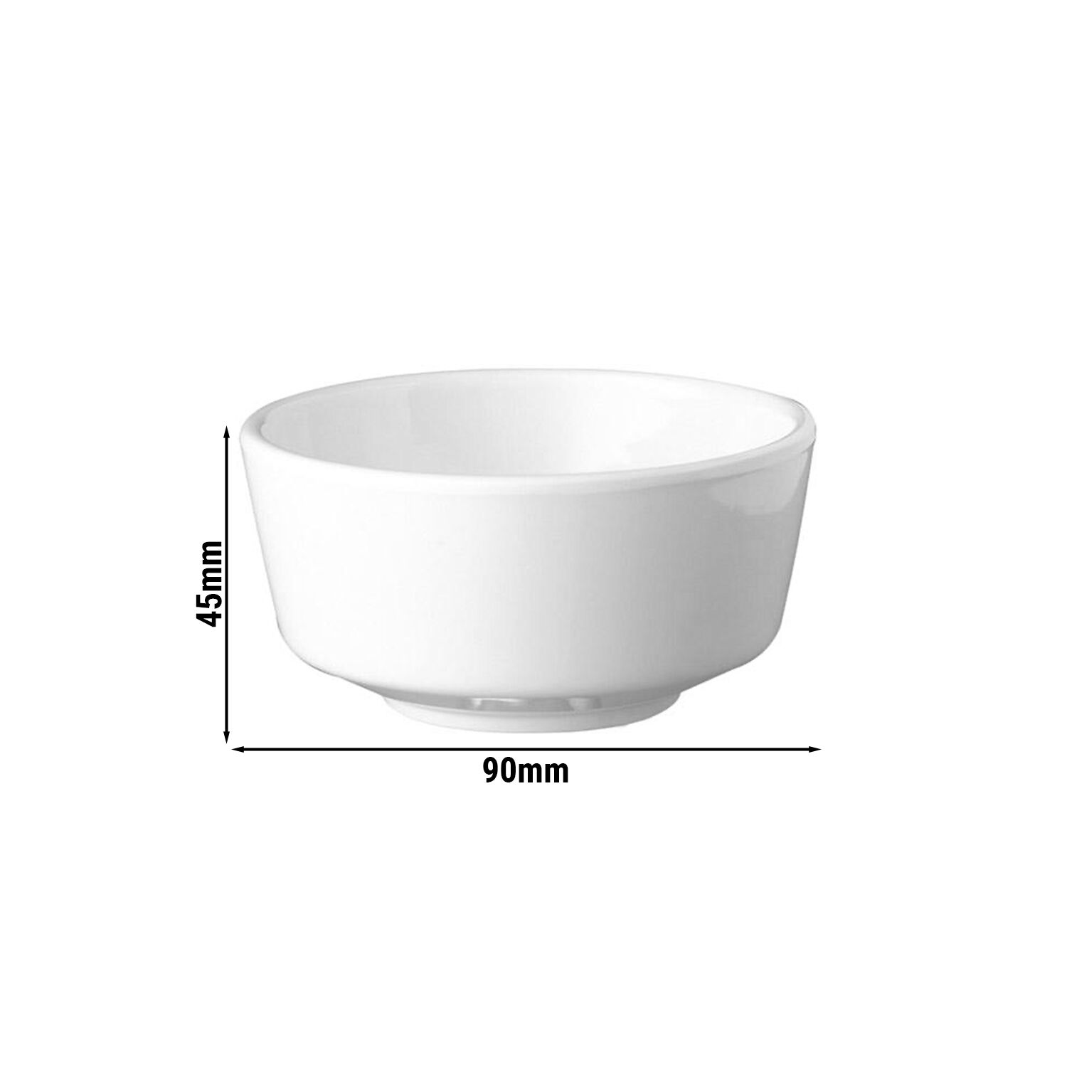 (6 pcs) Coupe - FLOAT - Mélamine - 150ml - Ø 90mm - Profondeur : 45mm - Blanc
