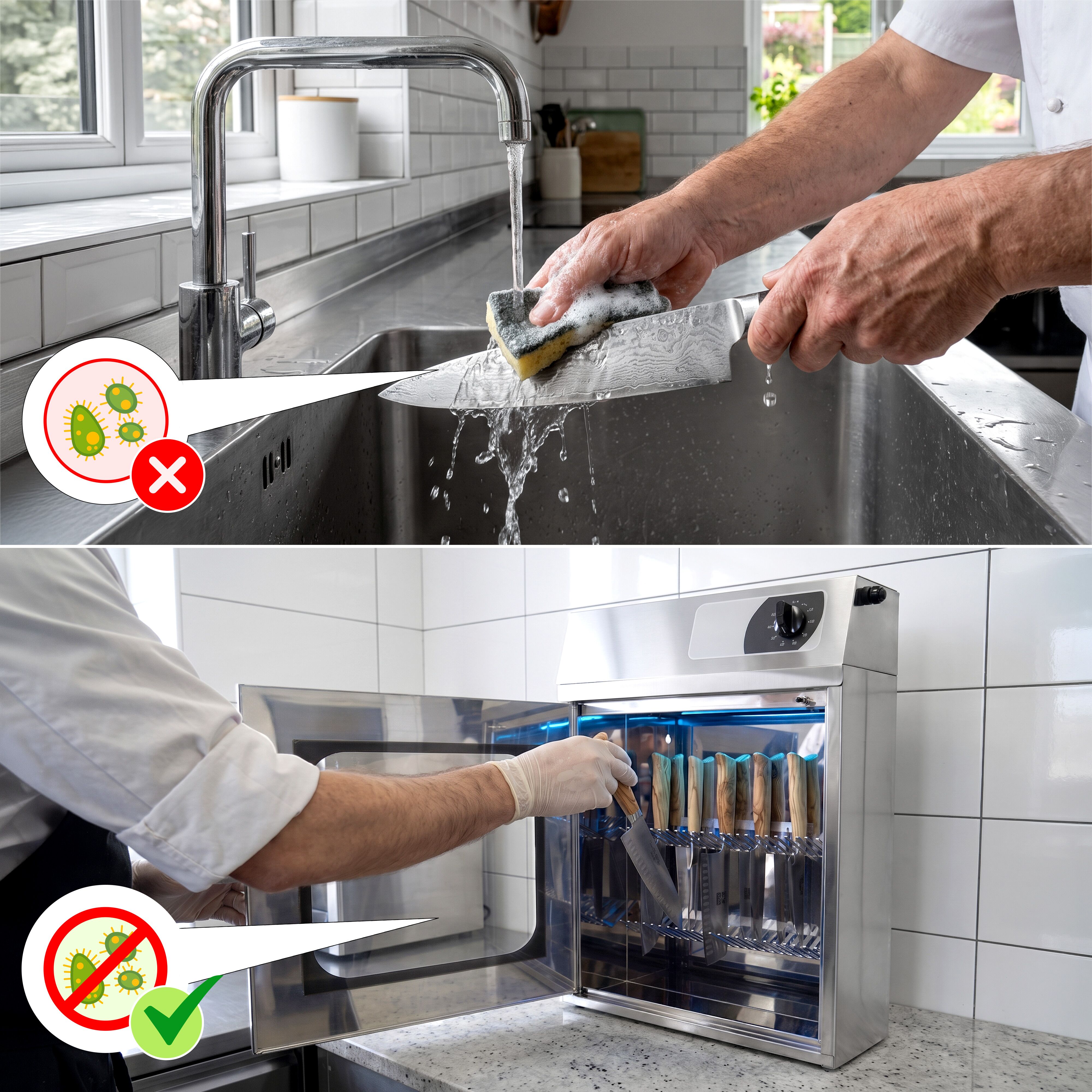 Sterylizator do noży – na 30 noży – 20 W – z timerem do 120 min