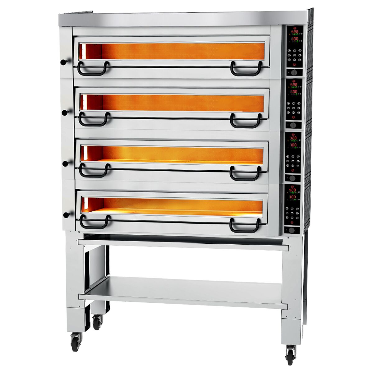 Four à pizza électrique Power - 6+6+6+6x 34 cm - Numérique - incl. hotte & support