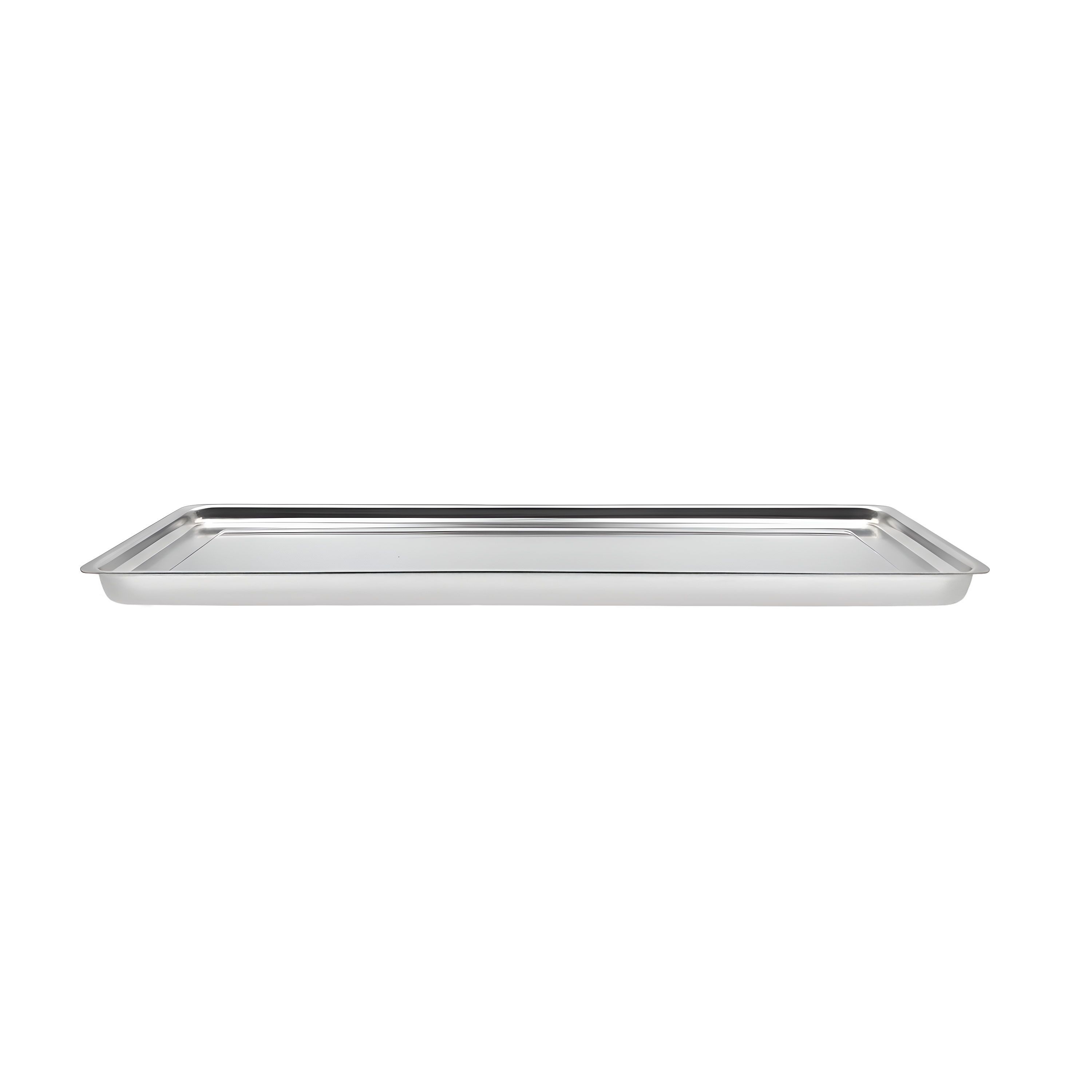 Plateau de service avec rebord - Acier inoxydable - avec rebord - rectangulaire - 820x270x40mm