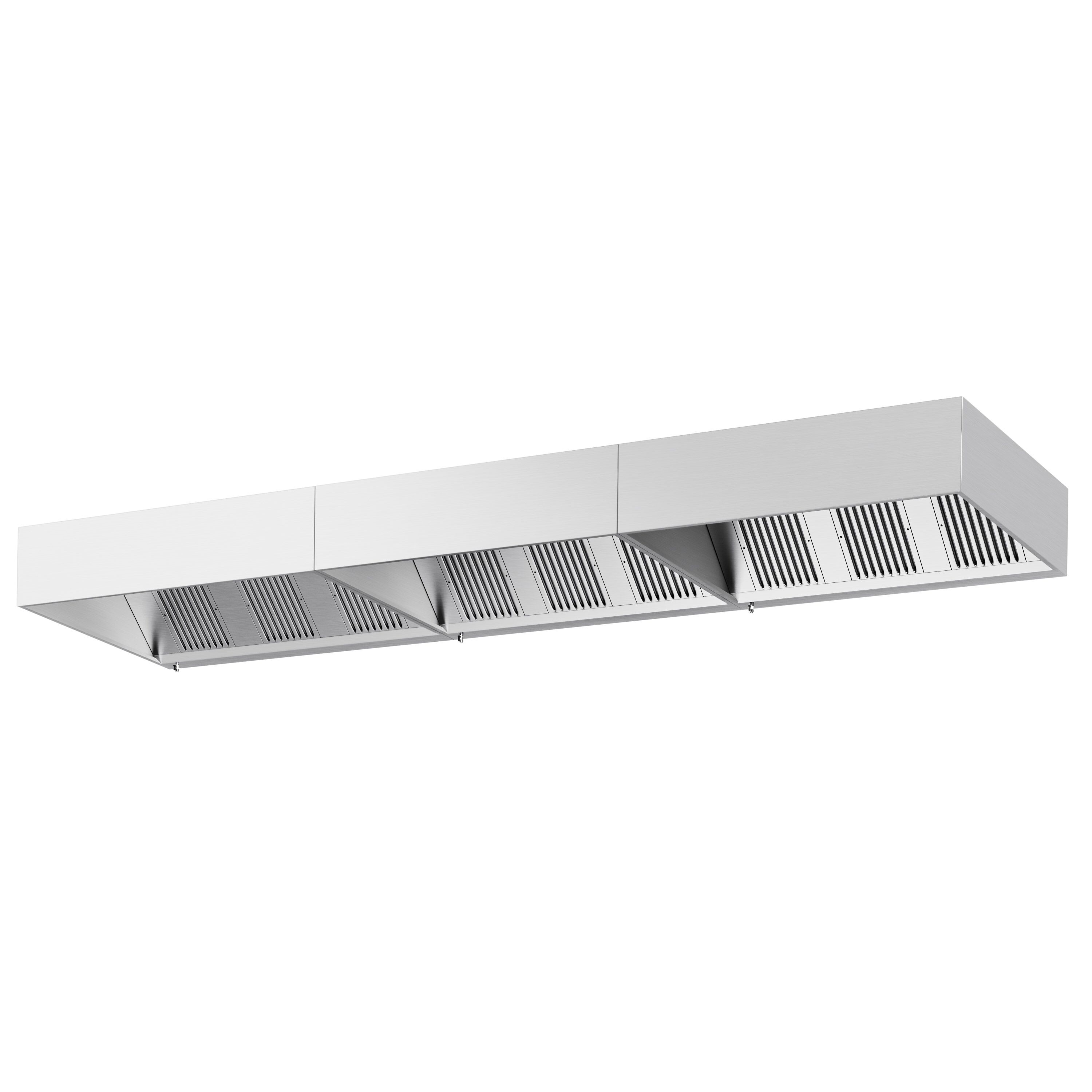 Commercial Wall-Mounted Extractor Hood – 5600mm – with Baffle Filters & Lighting