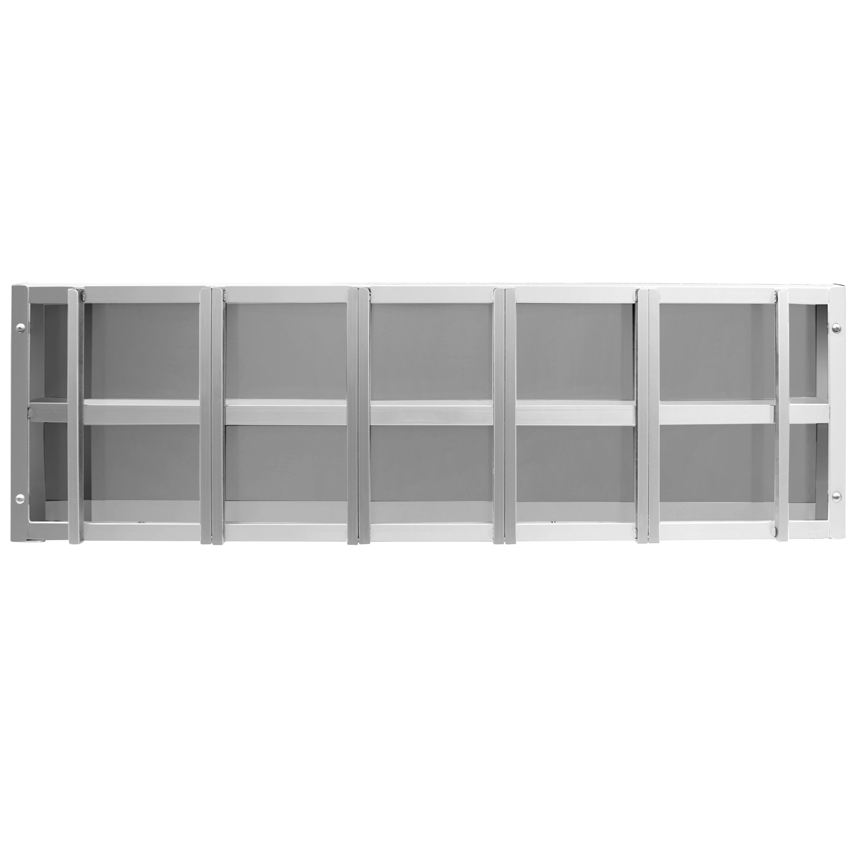 Étagère murale en inox pour Bacs GN 4x GN 1/6 - 800x300mm - 1 niveaux - incl. glissières pour bacs GN