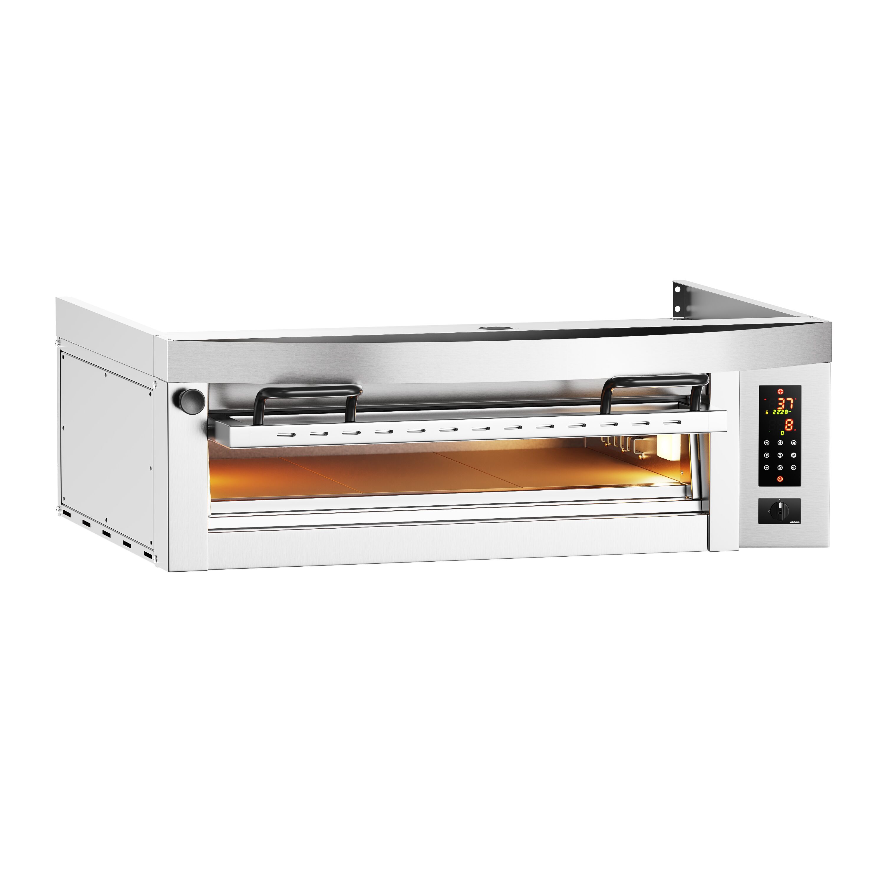 Elektryczny Piec do pizzy - 6 x Ø34cm - Panel dotykowy - z okapem