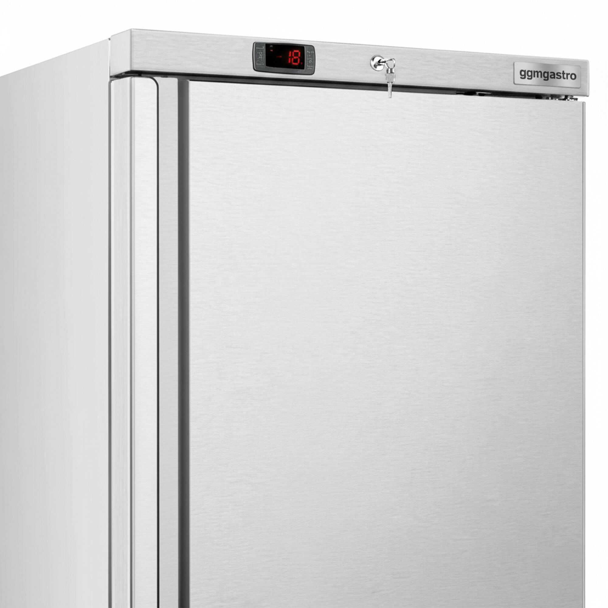 Congélateur de stockage inox ECO – 600 litres – avec 1 porte et 11 paniers – intérieur de la porte en plastique