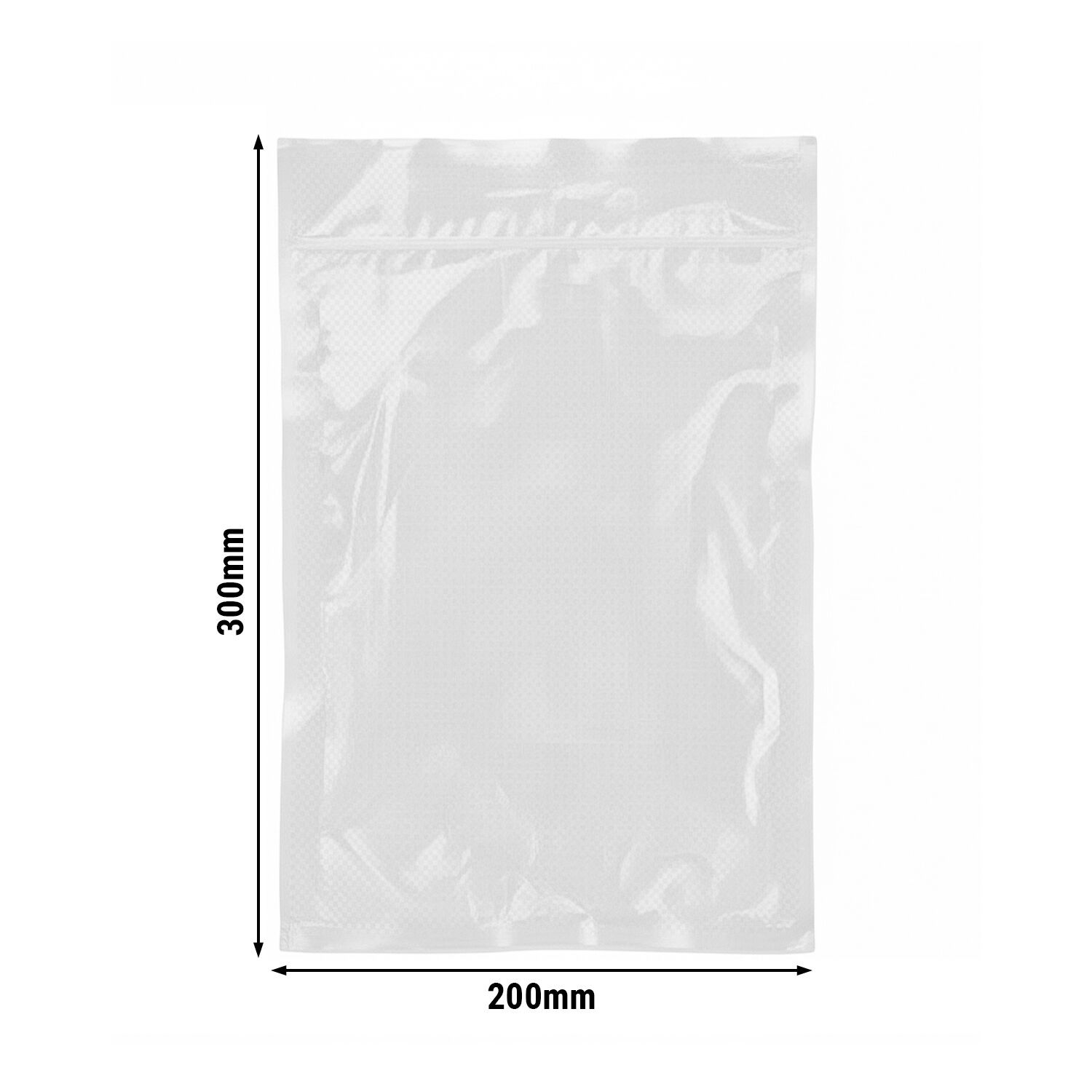 (1000 pcs) Sacs sous vide - gaufrés - 200x300mm - Épaisseur : 75µm