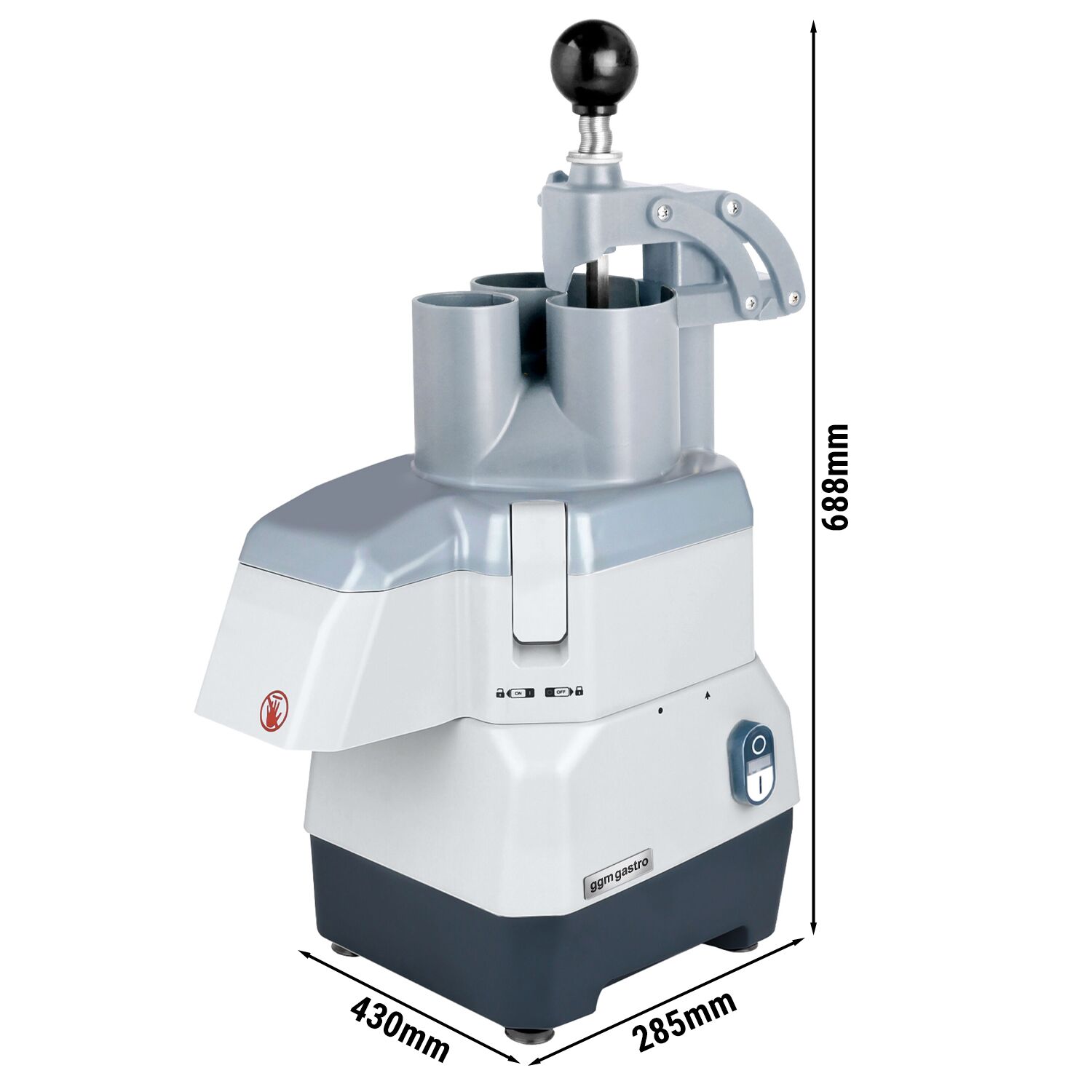 Coupe-légumes électrique - Format compact - 735W - livré avec 4 disques éminceurs/râpeurs & couteau lisse de cutter - Acier inoxydable