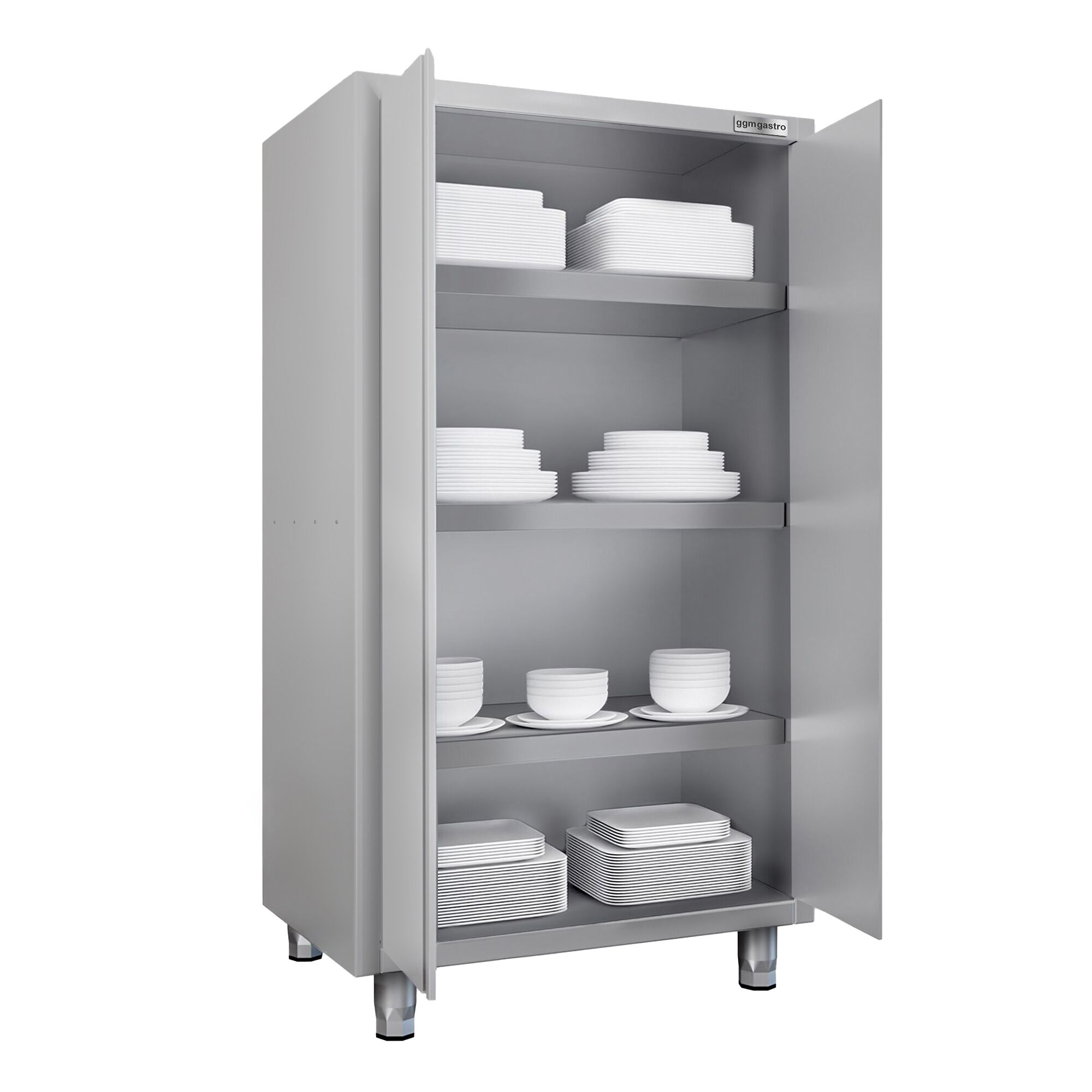 Armoire de travail en inox ECO - 1000x700mm - 2 portes battantes - Hauteur: 1800mm