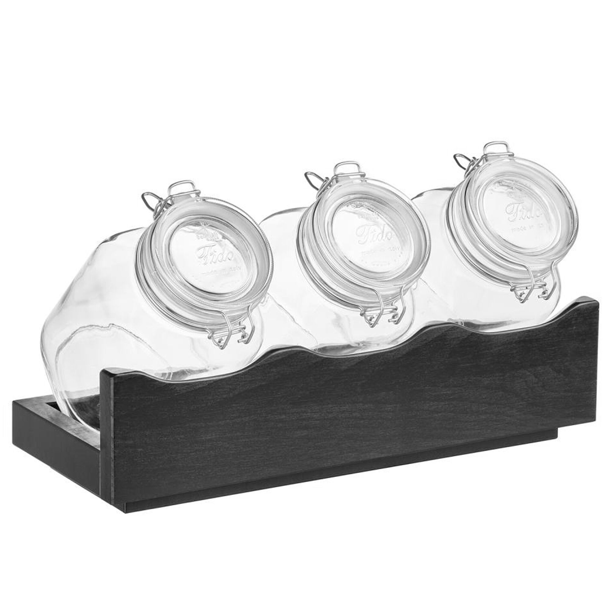 Support de buffet - GOOD MORNING - set 4 pièces - support en bois incl. 3 verres