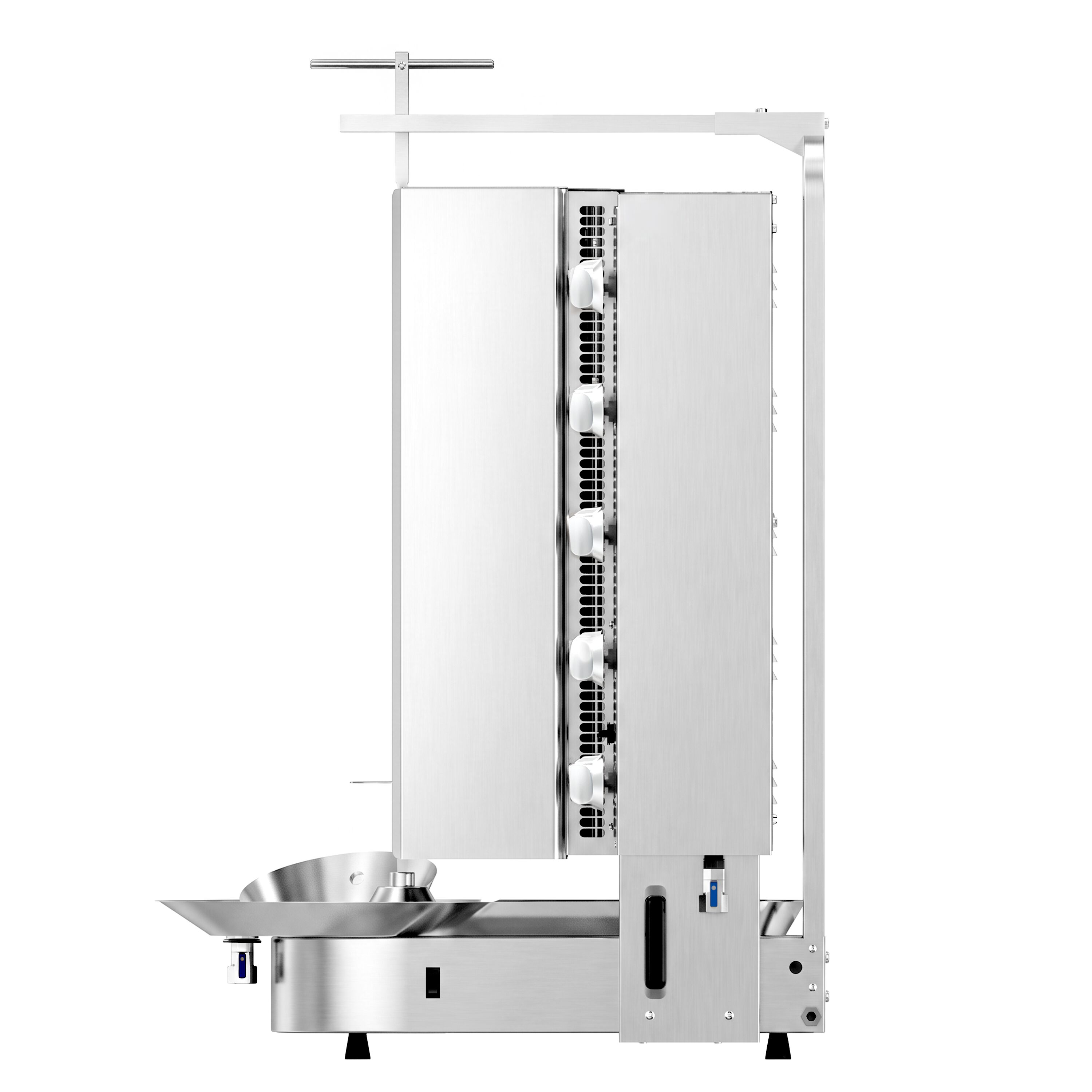 Gas Doner Kebab Grill (Shawarma/Gyros) – with Bottom Motor – ROBAX® Glass – 10 Burners – max. 90 kg – 20 kW