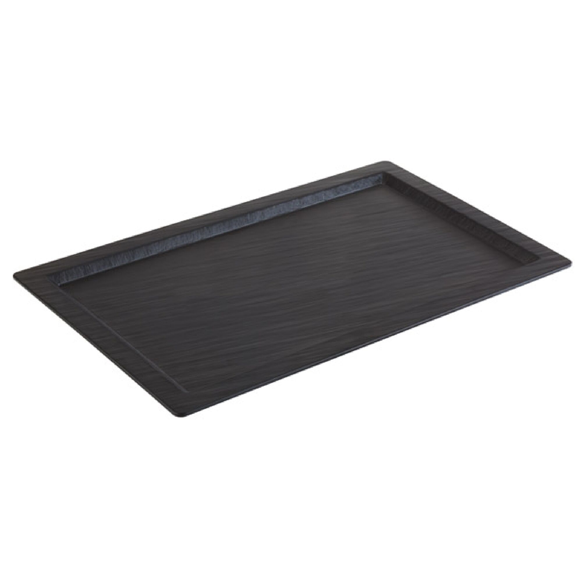 (6 pièces) Plateau GN 1/1 – SLATE – Mélamine – Hauteur : 15 mm – Noir