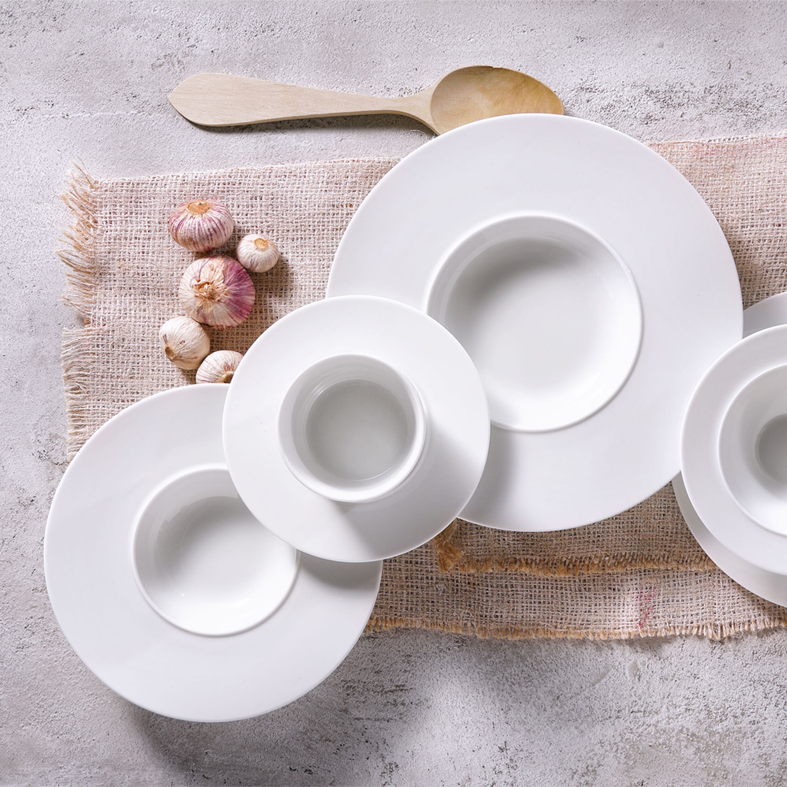(6 pcs) Coupe - WHITE DELIGHT - Porcelaine - Ø 100mm - 230ml - Blanc