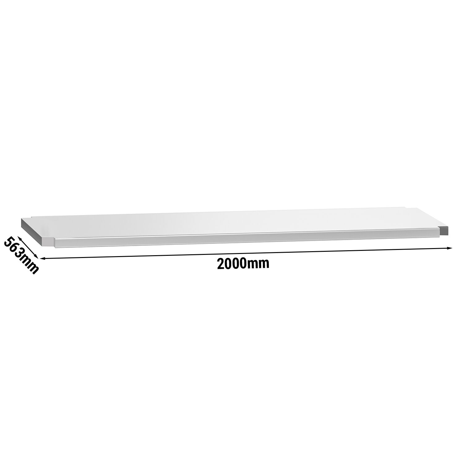 Étagère intermédiaire - 2000 x 563 mm - compatible avec tables de travail ATK206 & ATK206A