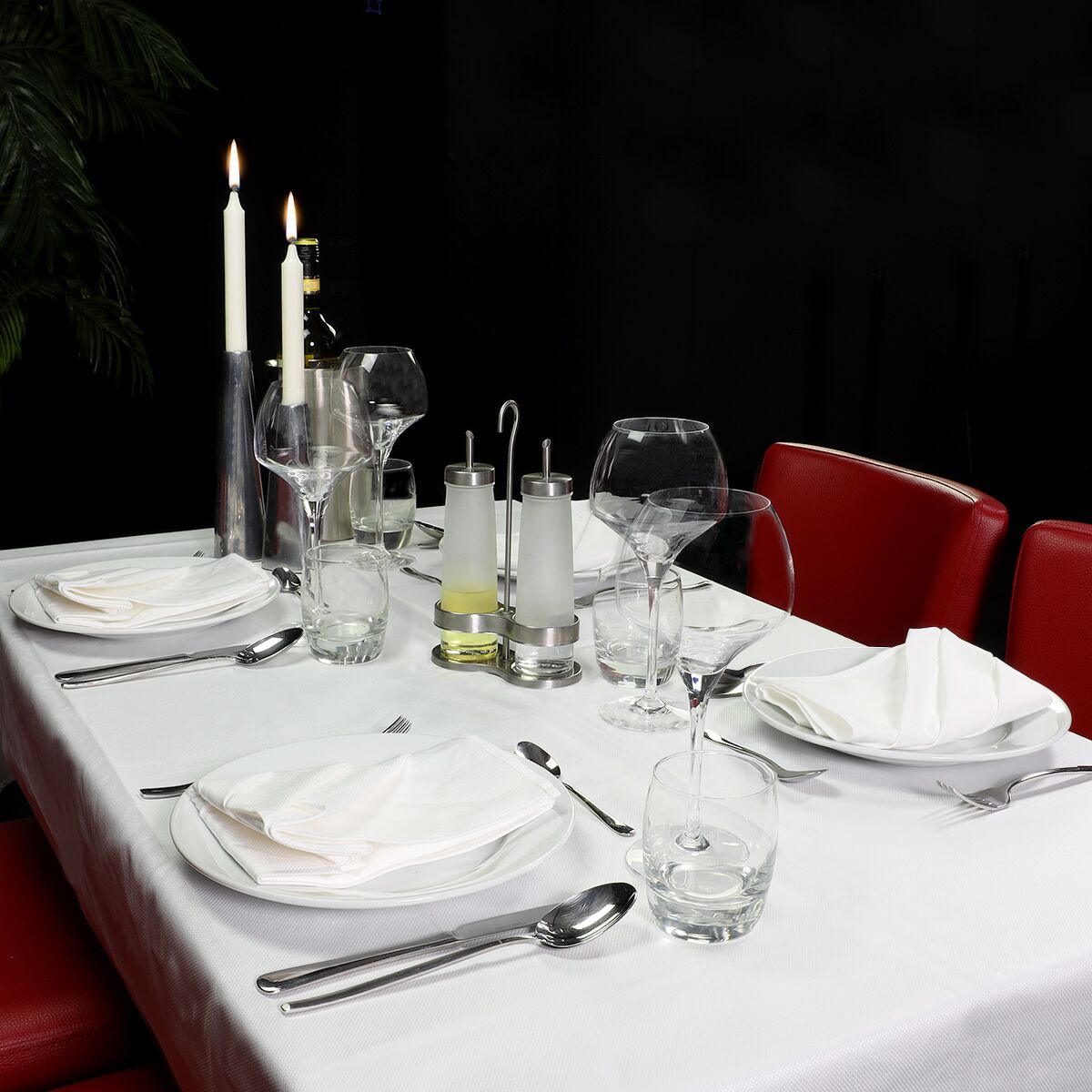 (30 pièces) Nappe damassée Porto Diamant - 220 g/m² - 130 x 170 cm - Blanc