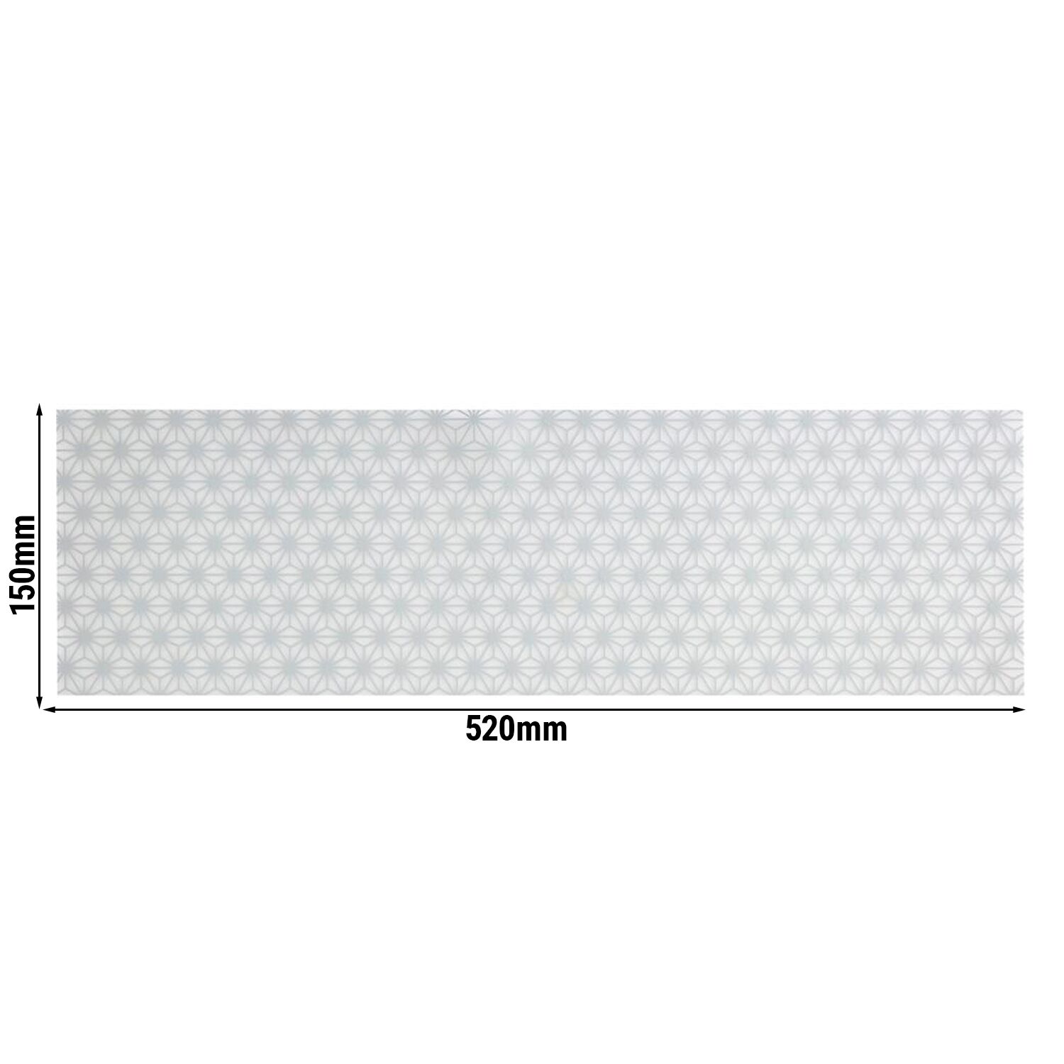 (6 pcs) Tapis antidérapant - VALO - Silicone - 520x150x1mm - pour boîte en bois VALO GN 2/4 - Transparent | Lot de 6 tapis antidérapants