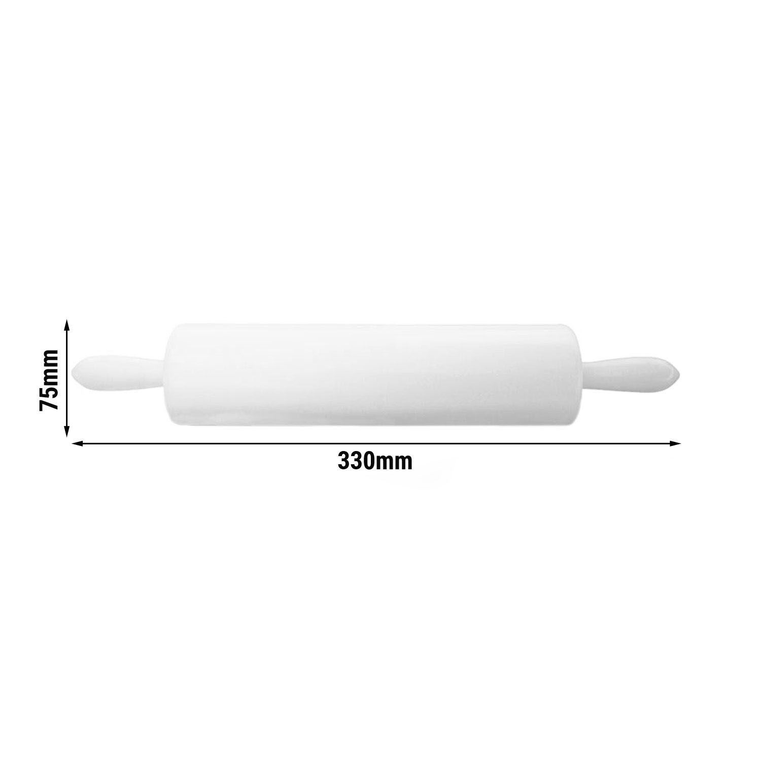 Teigroller / Nudelholz - 75x330mm - Kunststoff