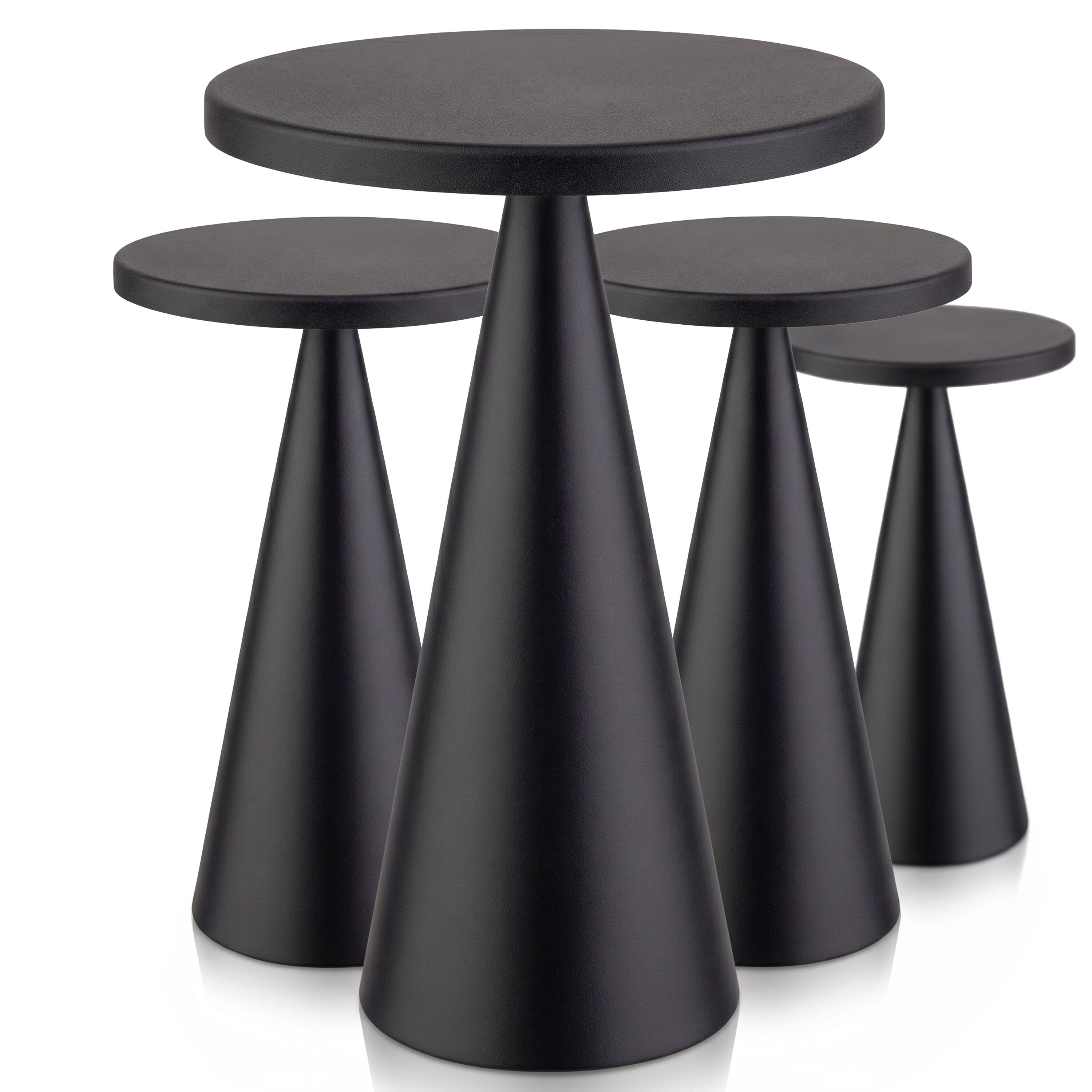 (4 pièces) Lampe de table – CONE – Ø 130 mm – Noir