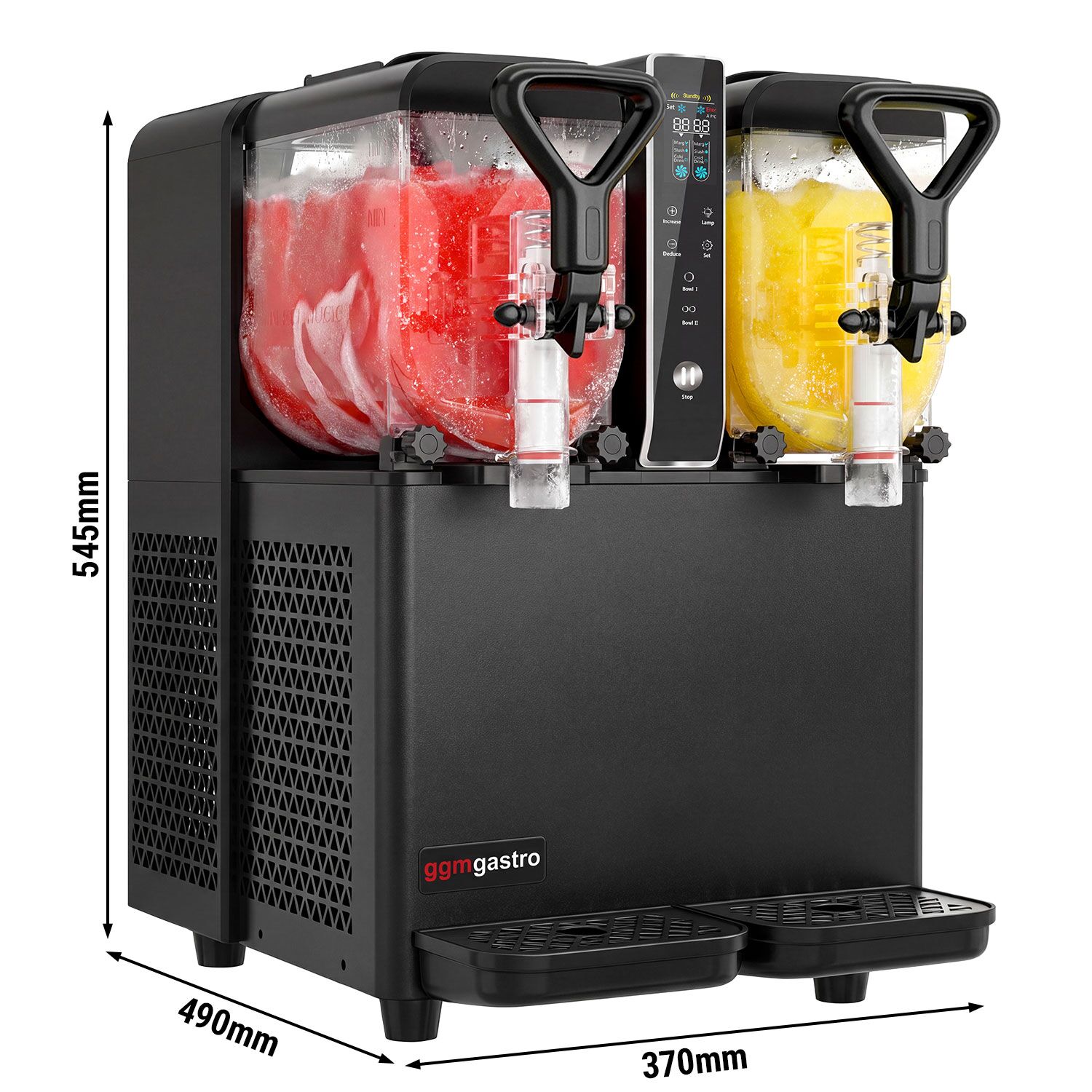 Aparat za slush - 2x 3 l - 400 W - Digital - Crna/Srebrna