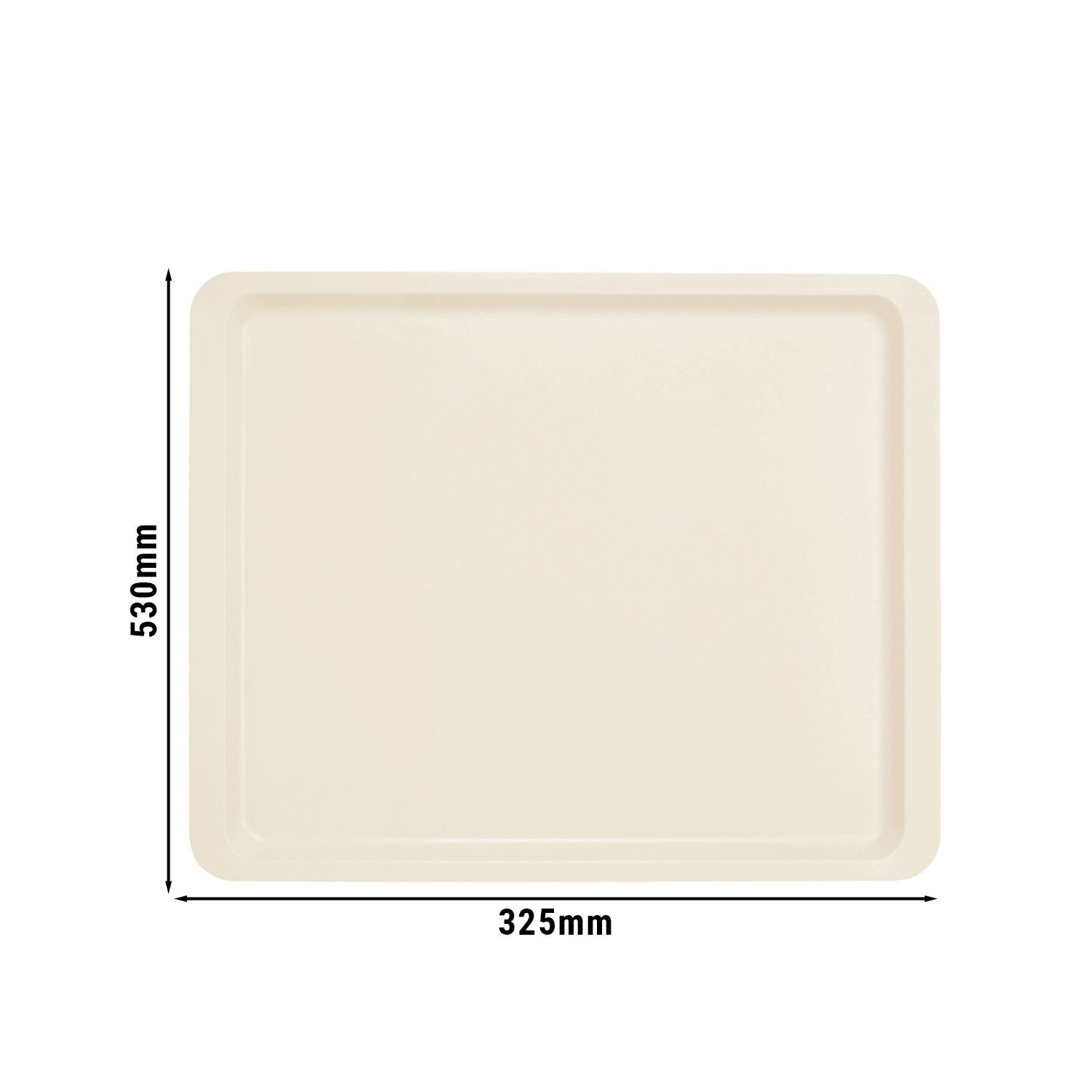 (12 pièces) CAMBRO | Plateau en polyester Versa - GN 1/2 - Bords biseautés - Blanc perle     