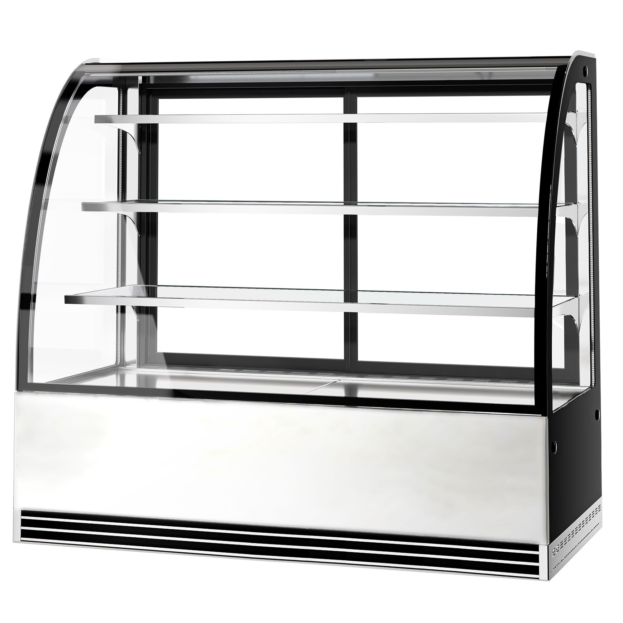 Vitrine de comptoir réfrigérée - 524L - 1500mm - Double vitrage - avec 3 étagères en verre - portes coulissantes vitrées arrière