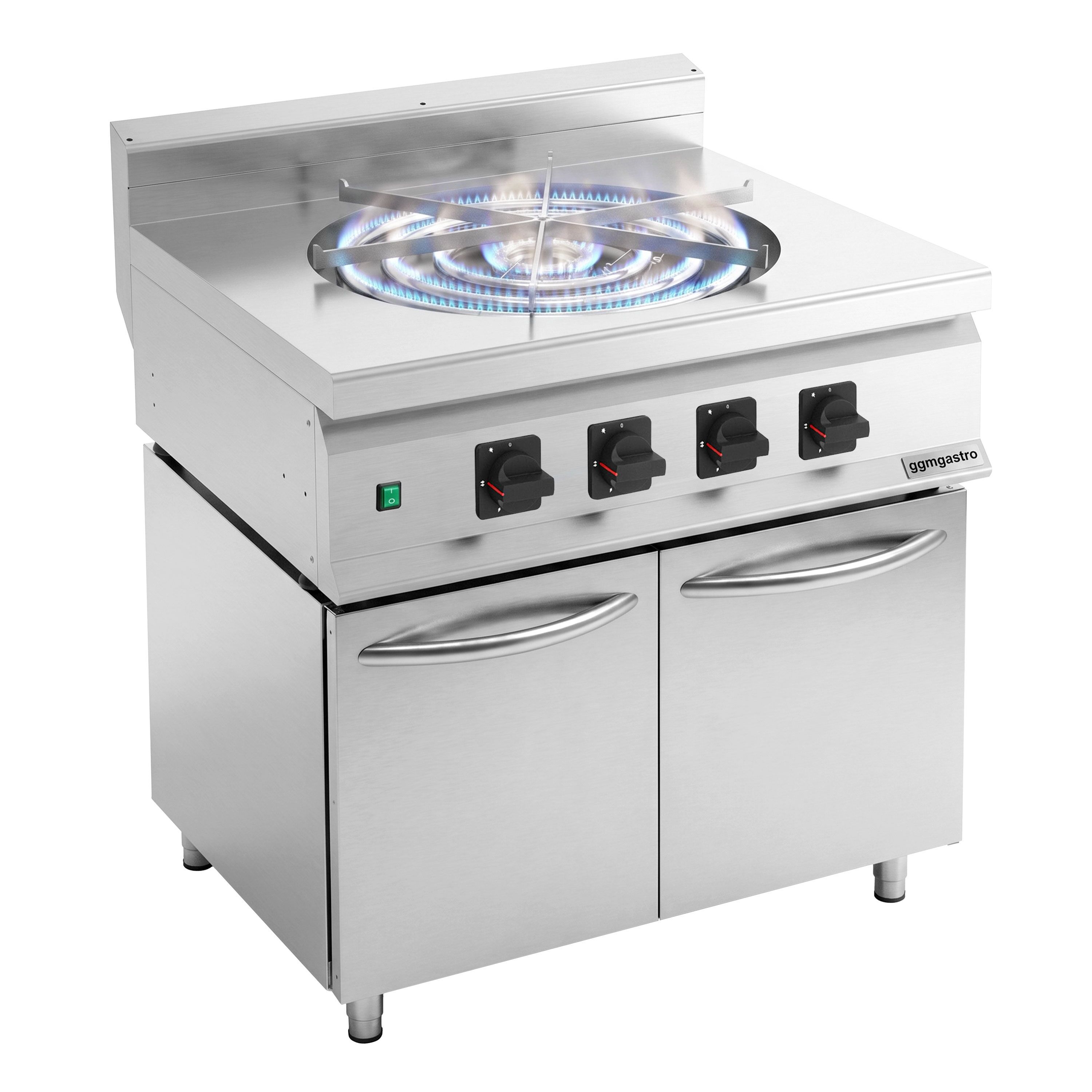 Cuisinière à gaz Kadayif - 10 kW - 1 brûleur - incl. soubassement avec 2 portes