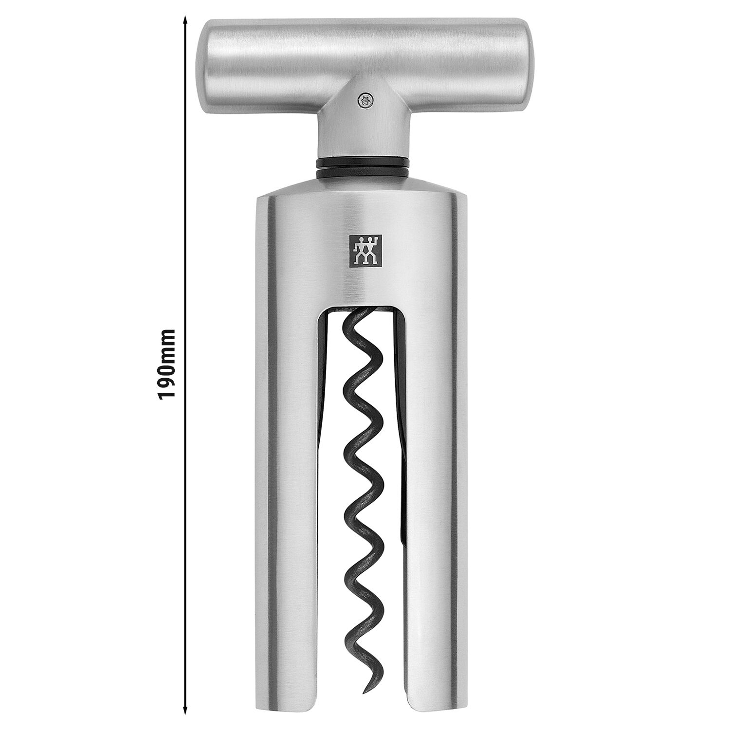 (1 piece) ZWILLING | Sommelier Corkscrew – 18/10 Stainless Steel, Matt, 190 mm, Non‑Stick Spindle, Ergonomic