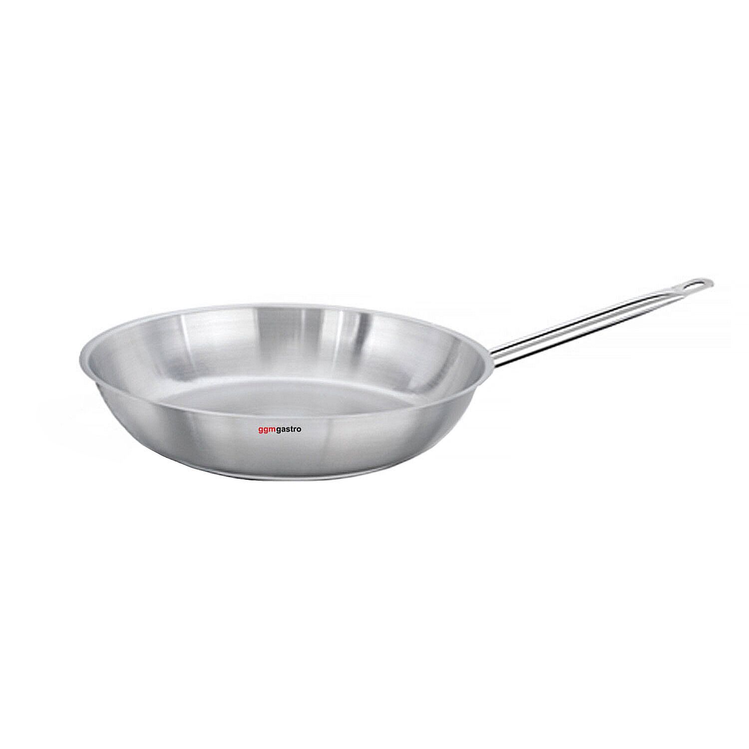 Poêle à Frire en Acier Inoxydable - Ø 320 mm - Hauteur : 65 mm - 5 L - Tous Feux Dont Induction