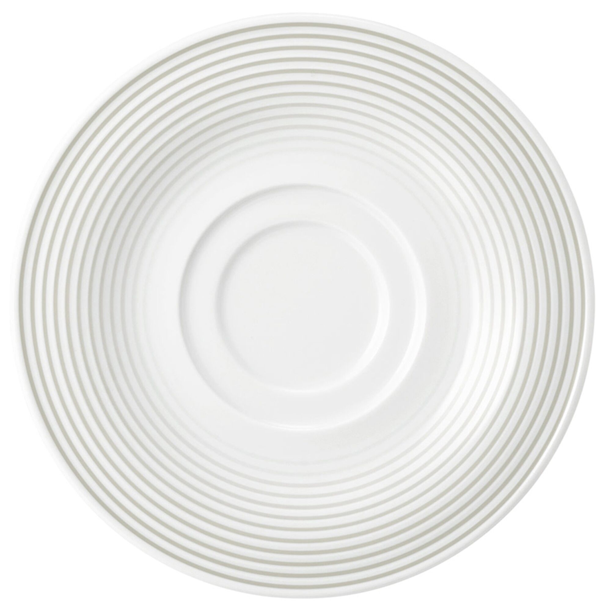 (6 pieces) SELTMANN WEIDEN | Round Coffee Saucer Blues – Pearl Grey – Ø165 mm – High-Gloss Porcelain