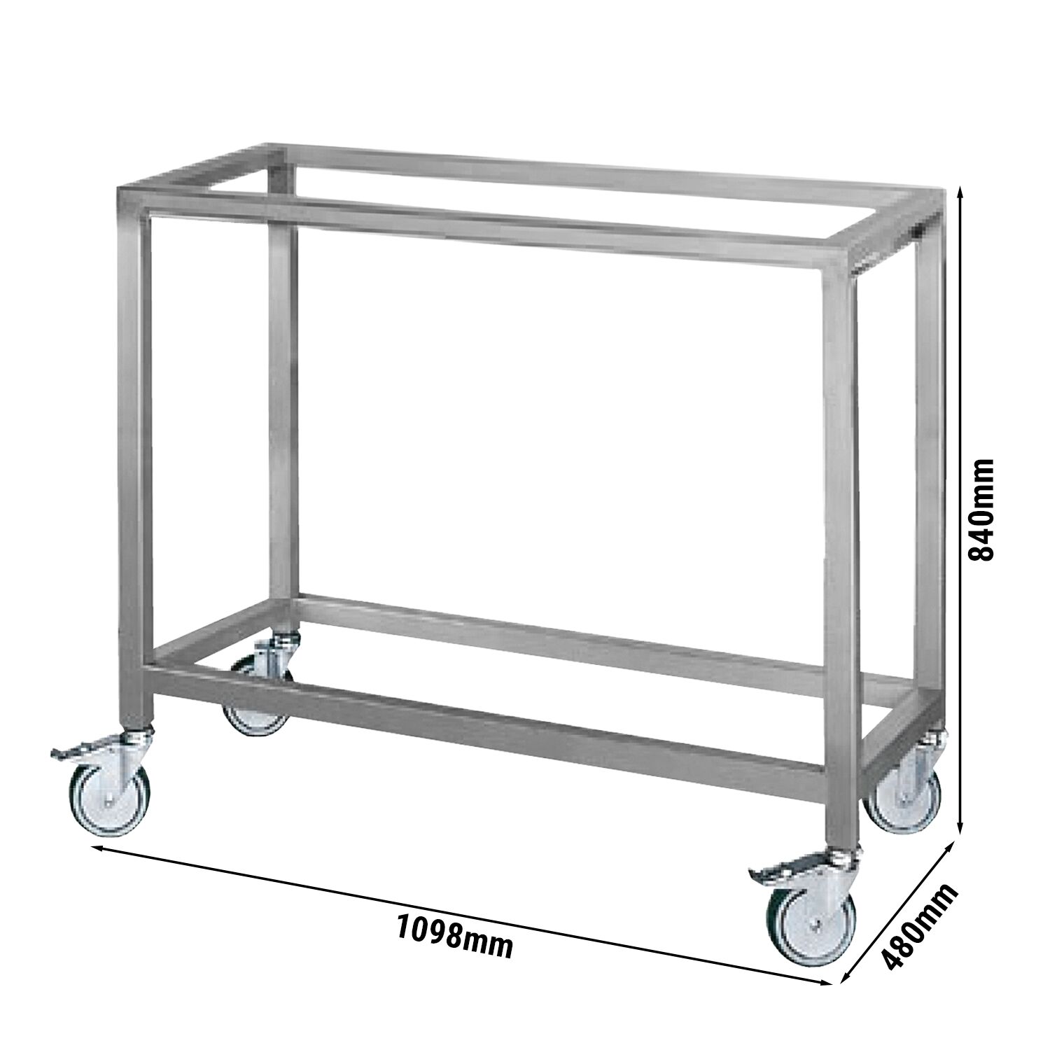 Support - 1098x480x840mm - avec roulettes - compatible avec séries GM, HGEM & EM