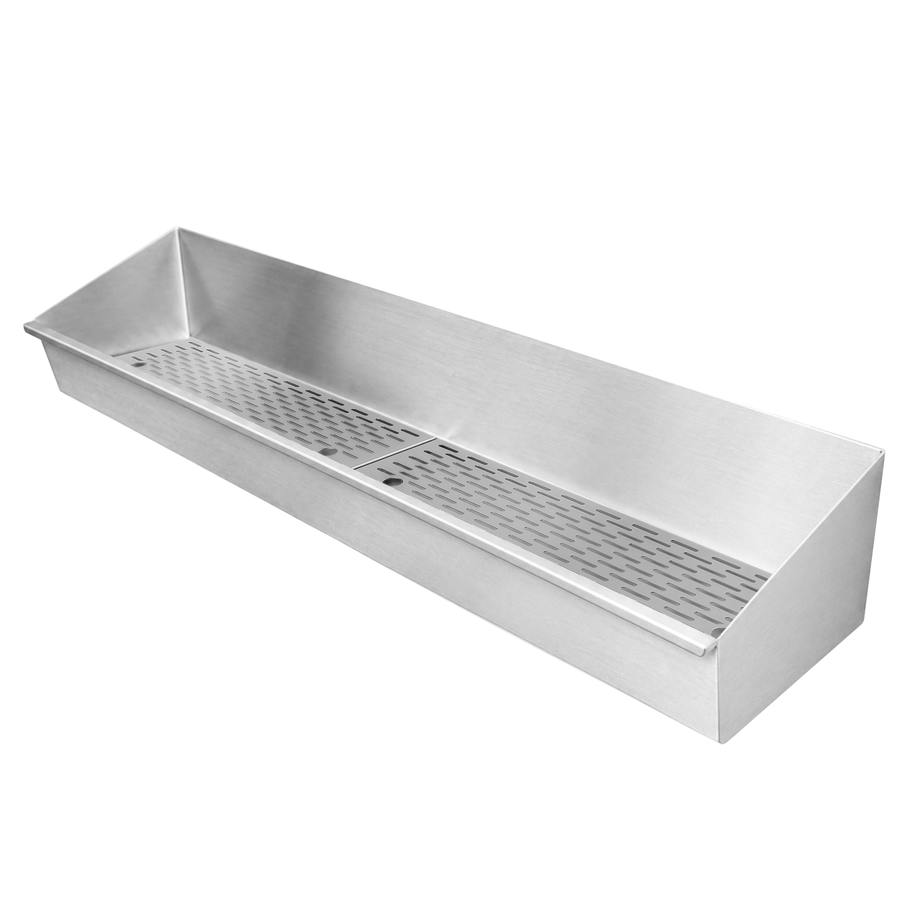Bac à frites en acier inoxydable - 1200x300mm - avec filtre égouttoir