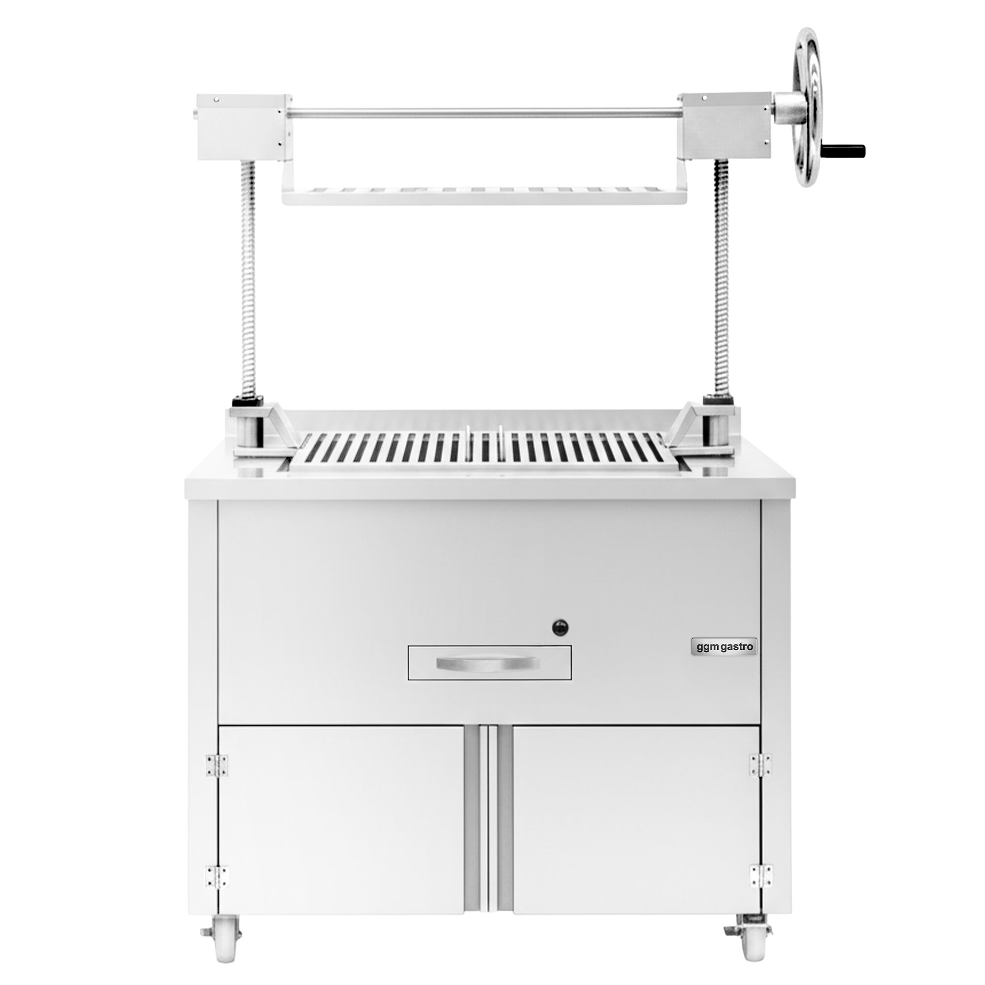 Barbecue au charbon de bois – 800 mm – avec système de levage & 1 tiroir – grille : 670 x 470 mm