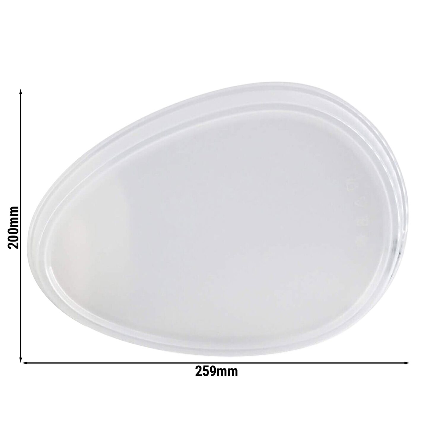 (60 pcs) Couvercle réutilisable - 259x200mm - Transparent - compatible avec couvercles/barquettes 259x200mm