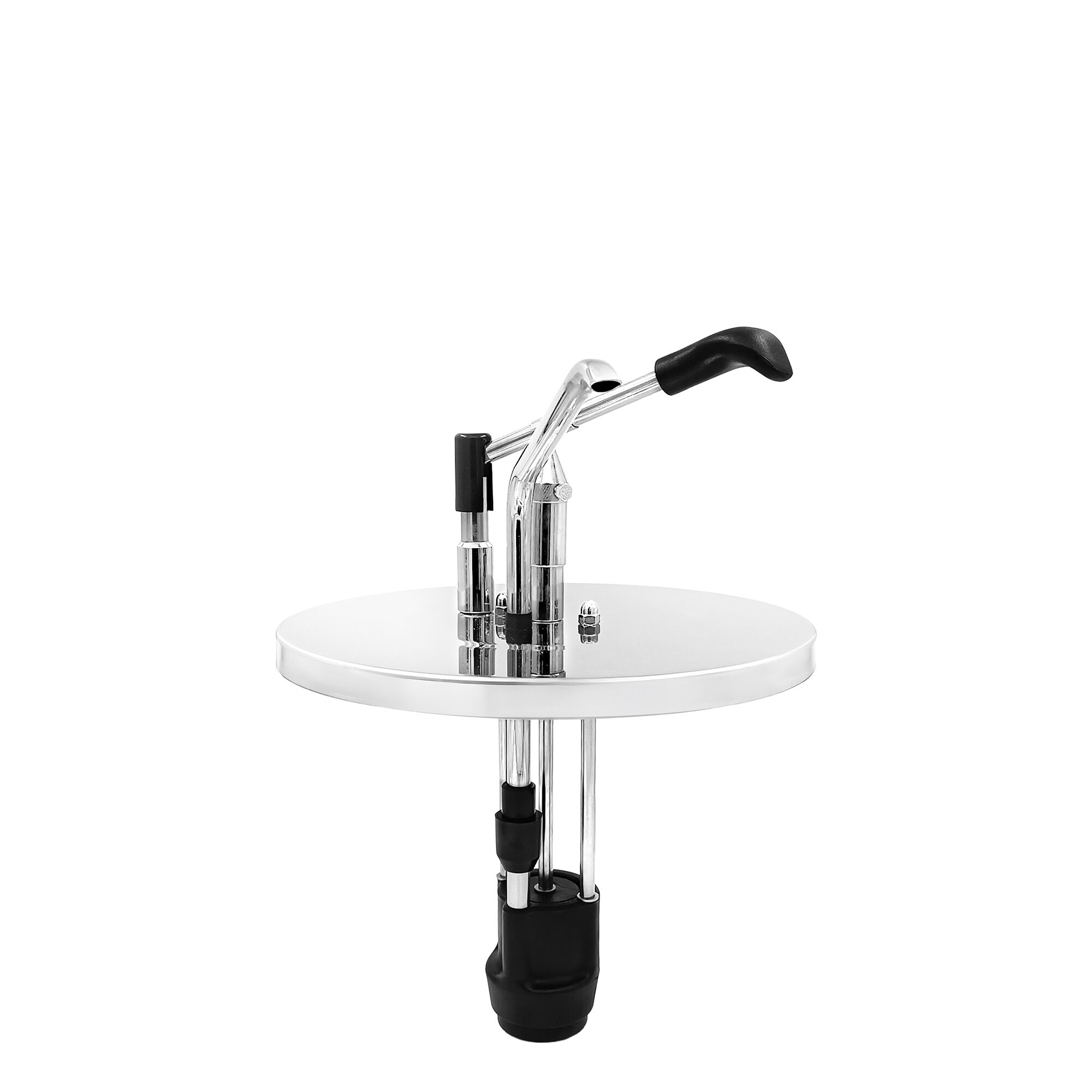Pompe à sauce - à levier - dosage réglable - 4L - acier inoxydable - 188x350/240mm - sans cuve
