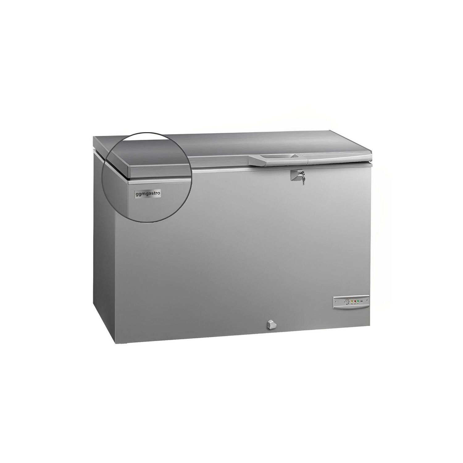 Congélateur coffre - 985 mm - 236 litres - couvercle en inox - incl. cloison de séparation
