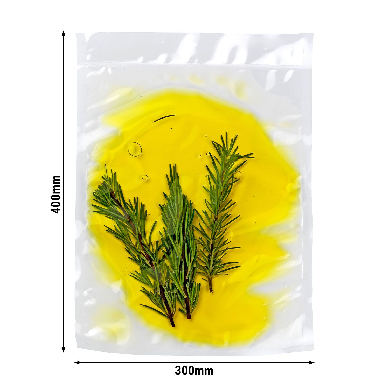 (500 pcs) Sacs sous vide lisses - 100% recyclables - 300x400mm - Transparent