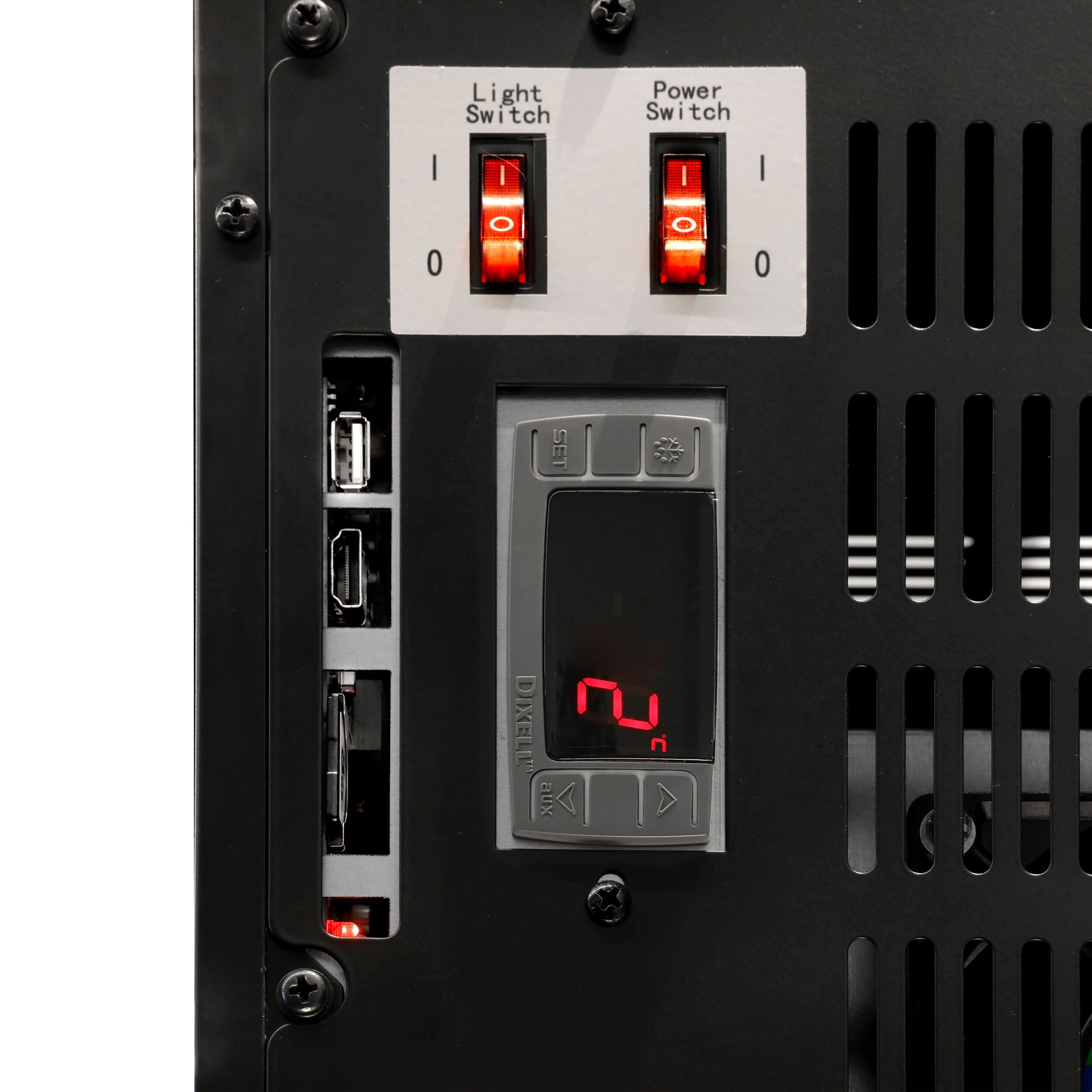 Congélateur minibar - 460mm - avec 1 porte en verre - Noir