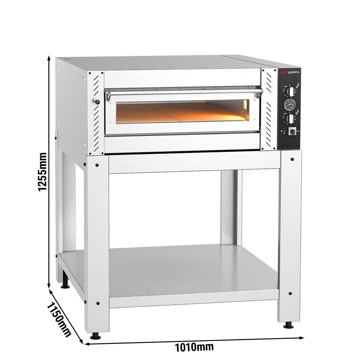 Four à pizza électrique – 6 x 30 cm (profondeur) – Manuel – incl. support inférieur