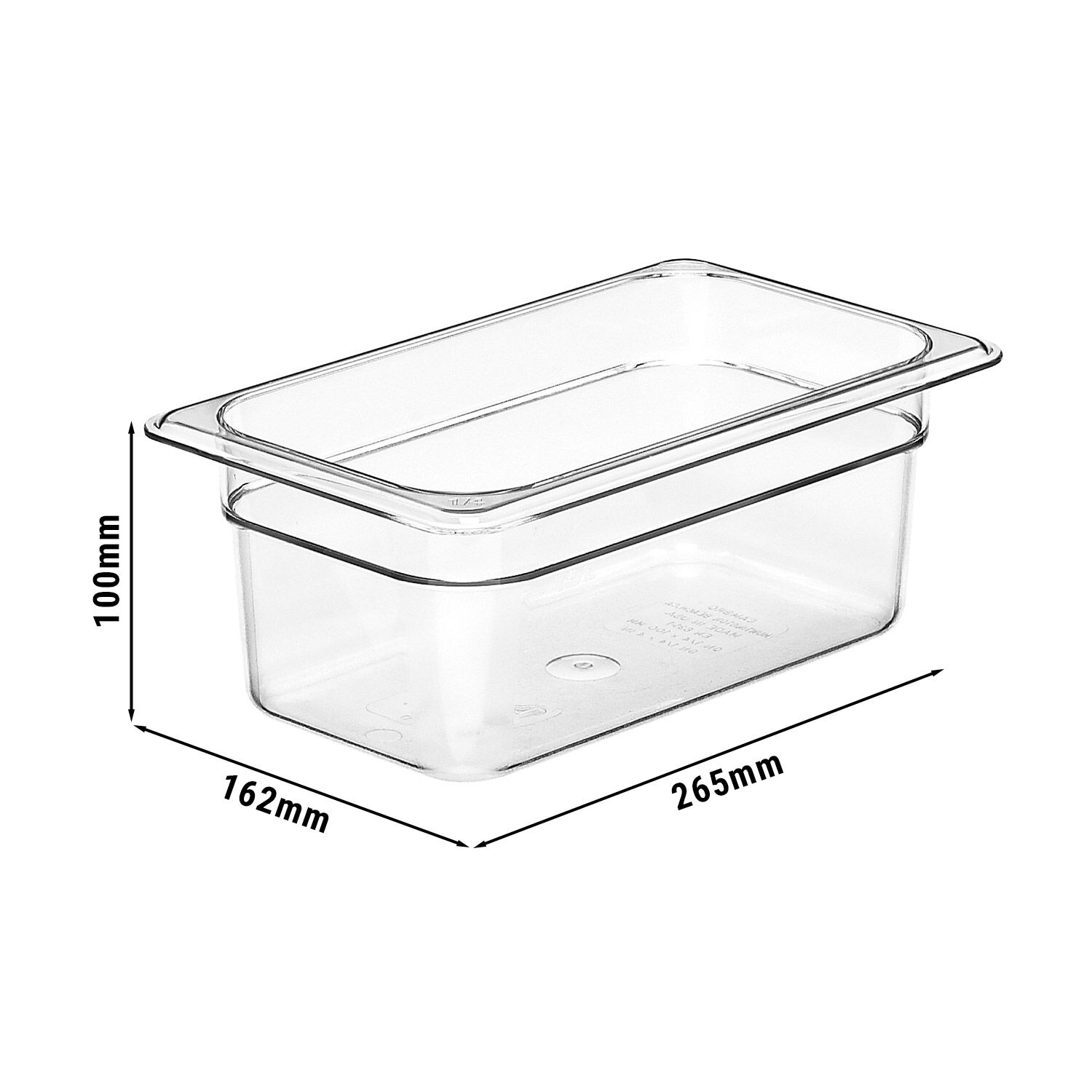 (6 pièces) CAMBRO | Camview® - Bac GN 1/4 en copolymère - Transparent - Hauteur : 100 mm - Sans BPA