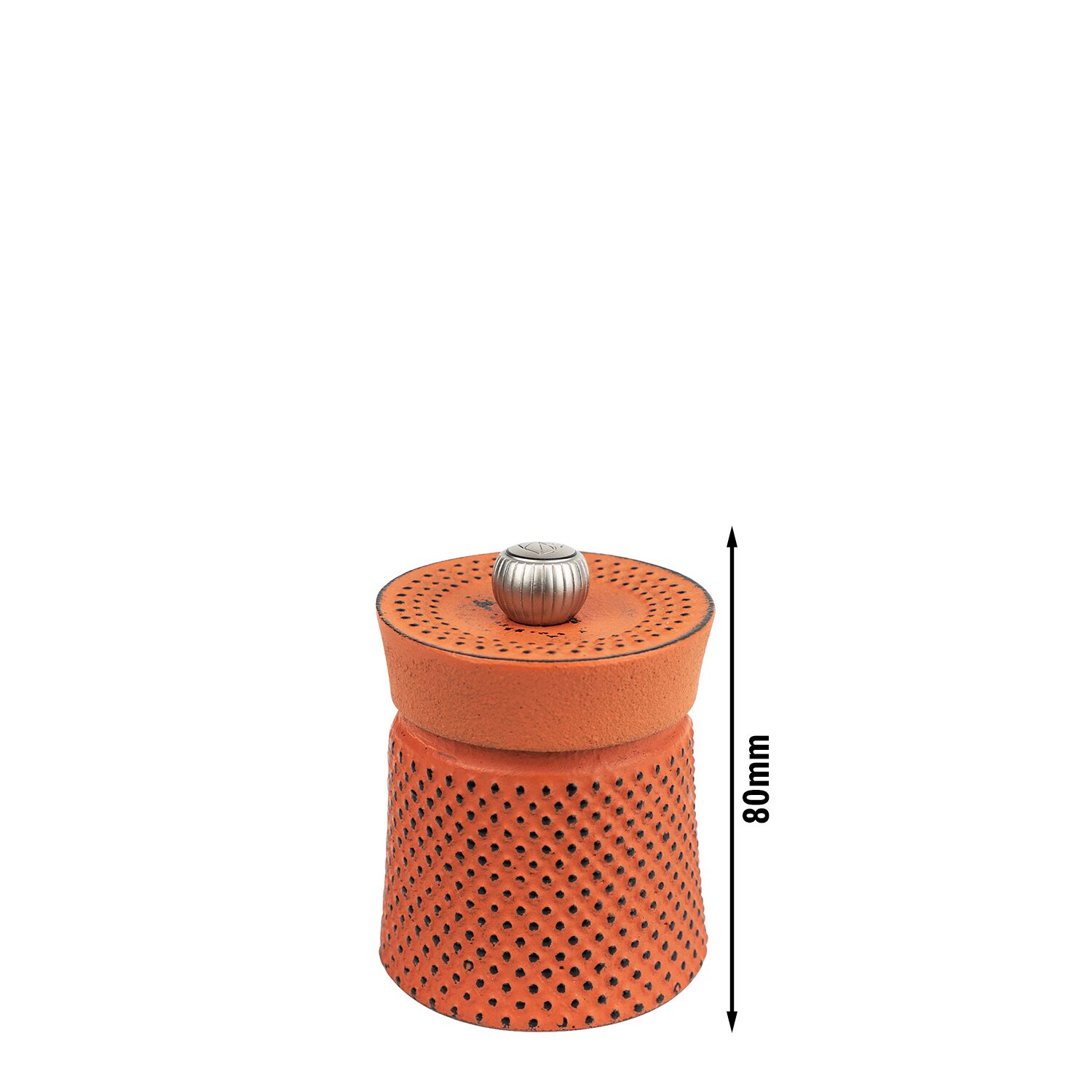 (6 pièces) PEUGEOT | BALI FONTE - Moulin à poivre - Fonte - Orange - Hauteur : 80 mm
