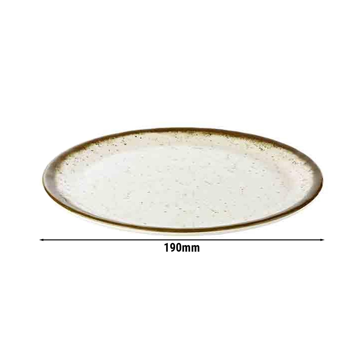 (6 pièces) STONE ART - Assiette - Plate - Mélamine - Ø 190 mm
